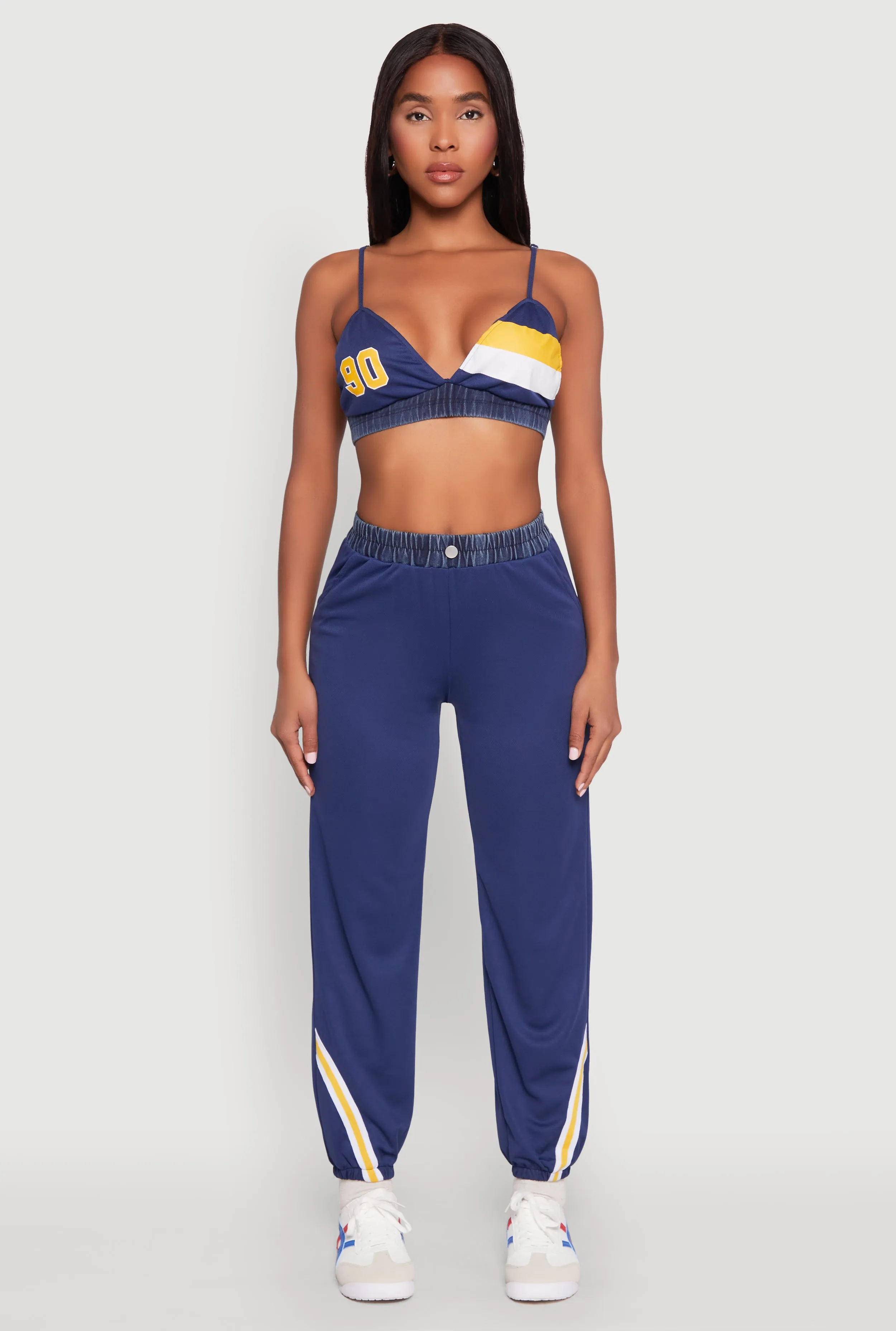 Contrast Trim High Waisted Joggers sold by Rainbow product image thumbnail 2