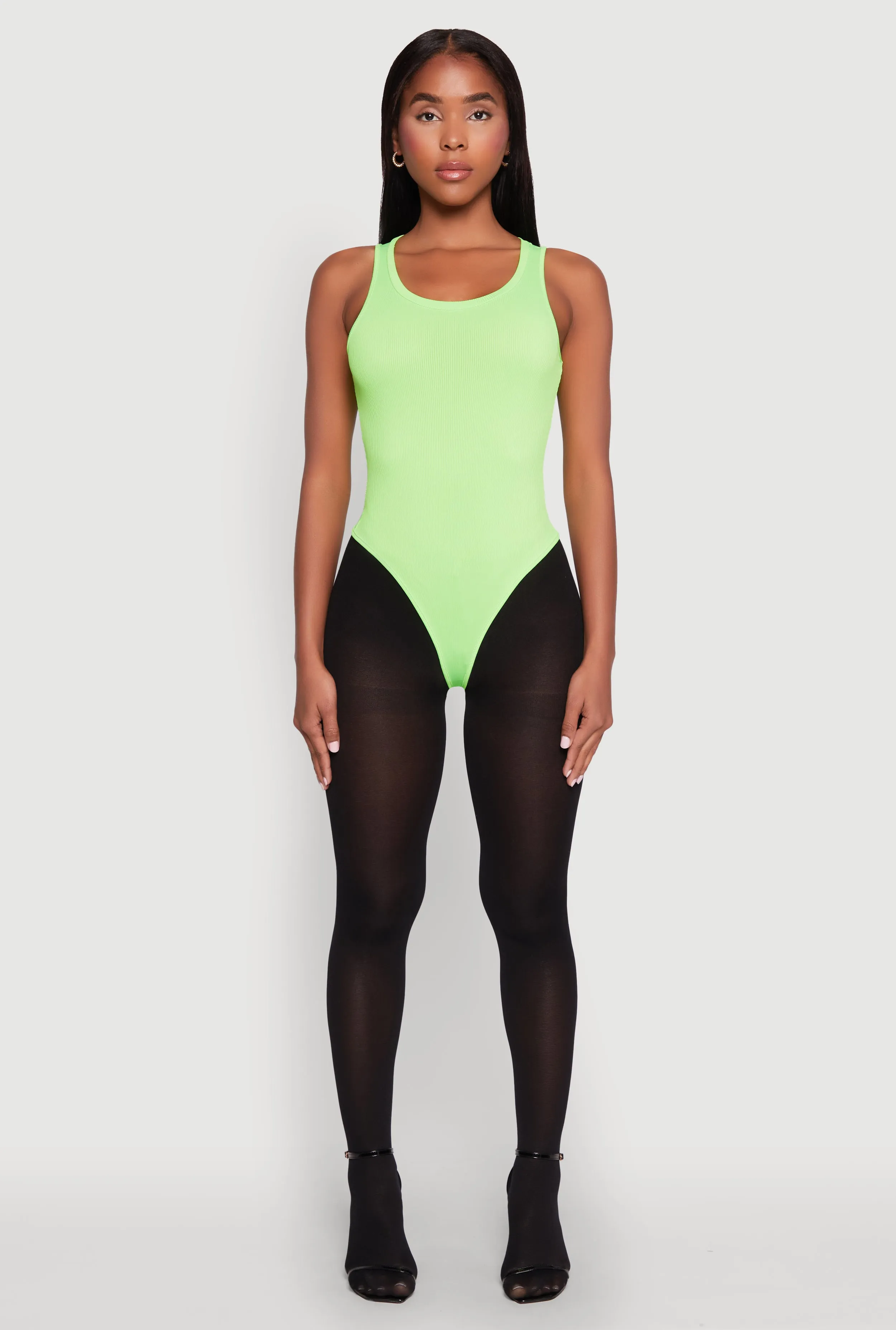 Daisy Basic Ribbed Knit Tank Bodysuit sold by Rainbow product image thumbnail 3