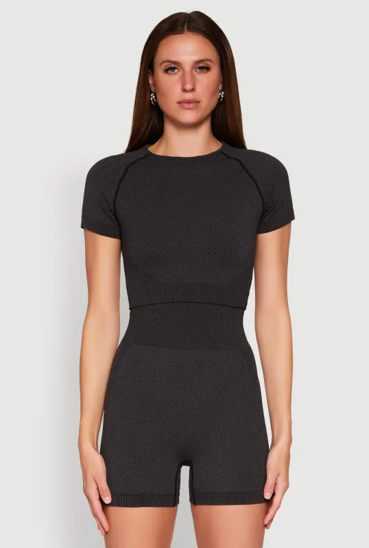 Seamless Two Tone  Crop Top sold by Rainbow