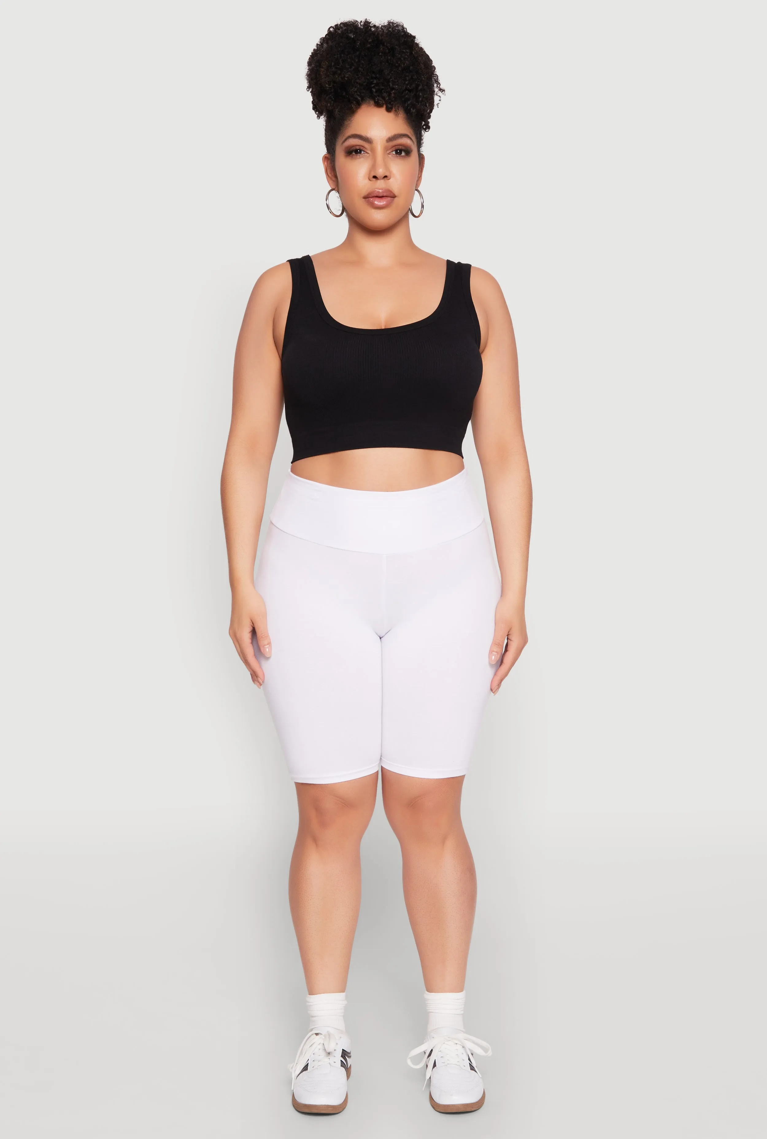 Plus Size Ambiance High Waisted Bike Shorts sold by Rainbow product image thumbnail 2