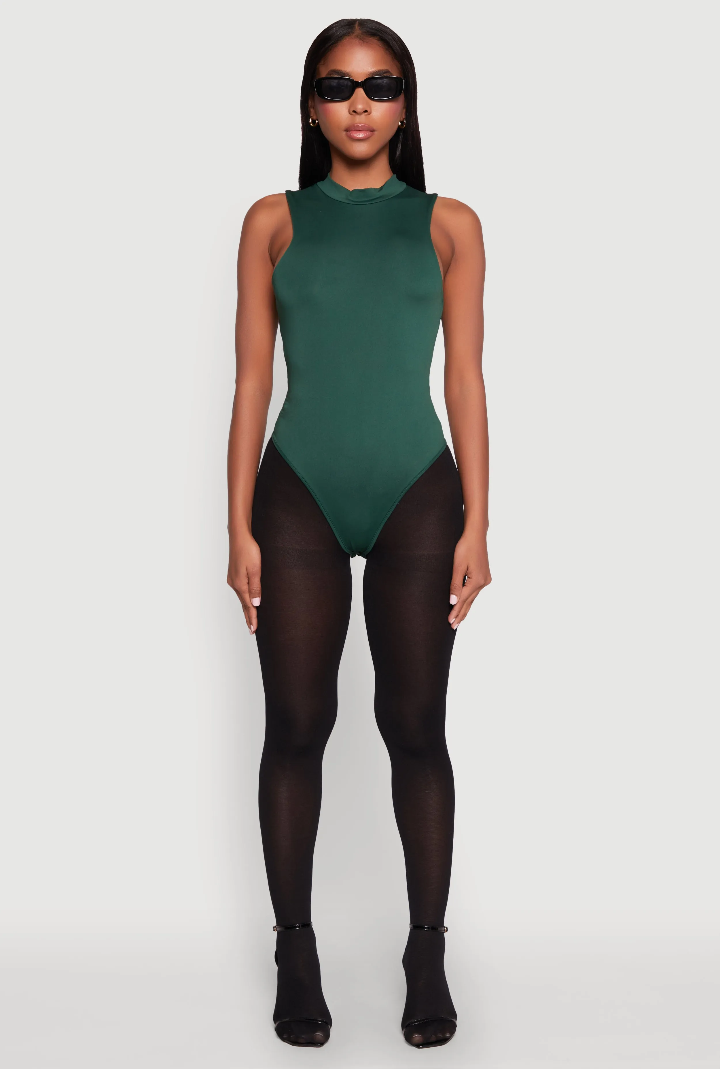 Daisy Mock Neck Tank Bodysuit sold by Rainbow