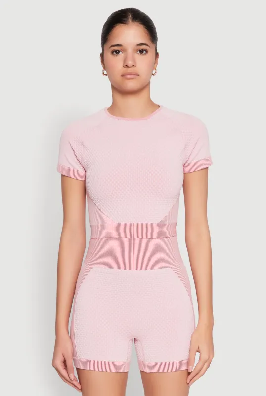 Seamless Two Tone  Crop Top sold by Rainbow