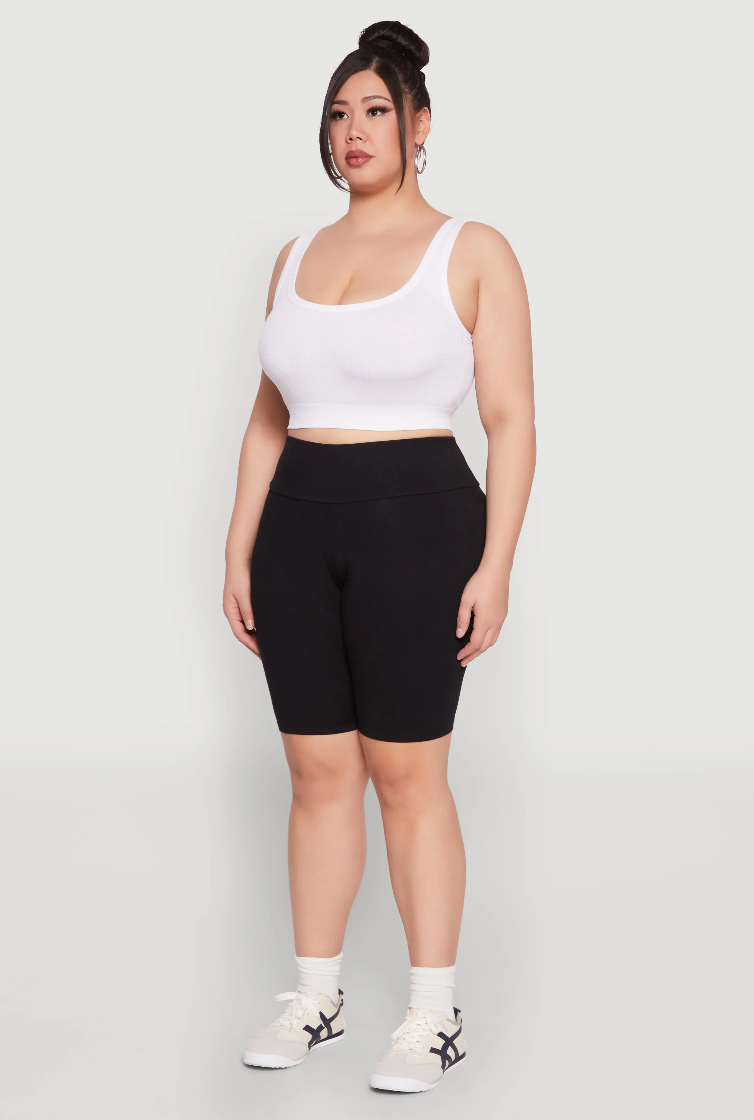 Plus Size Ambiance High Waisted Bike Shorts sold by Rainbow product image thumbnail 3