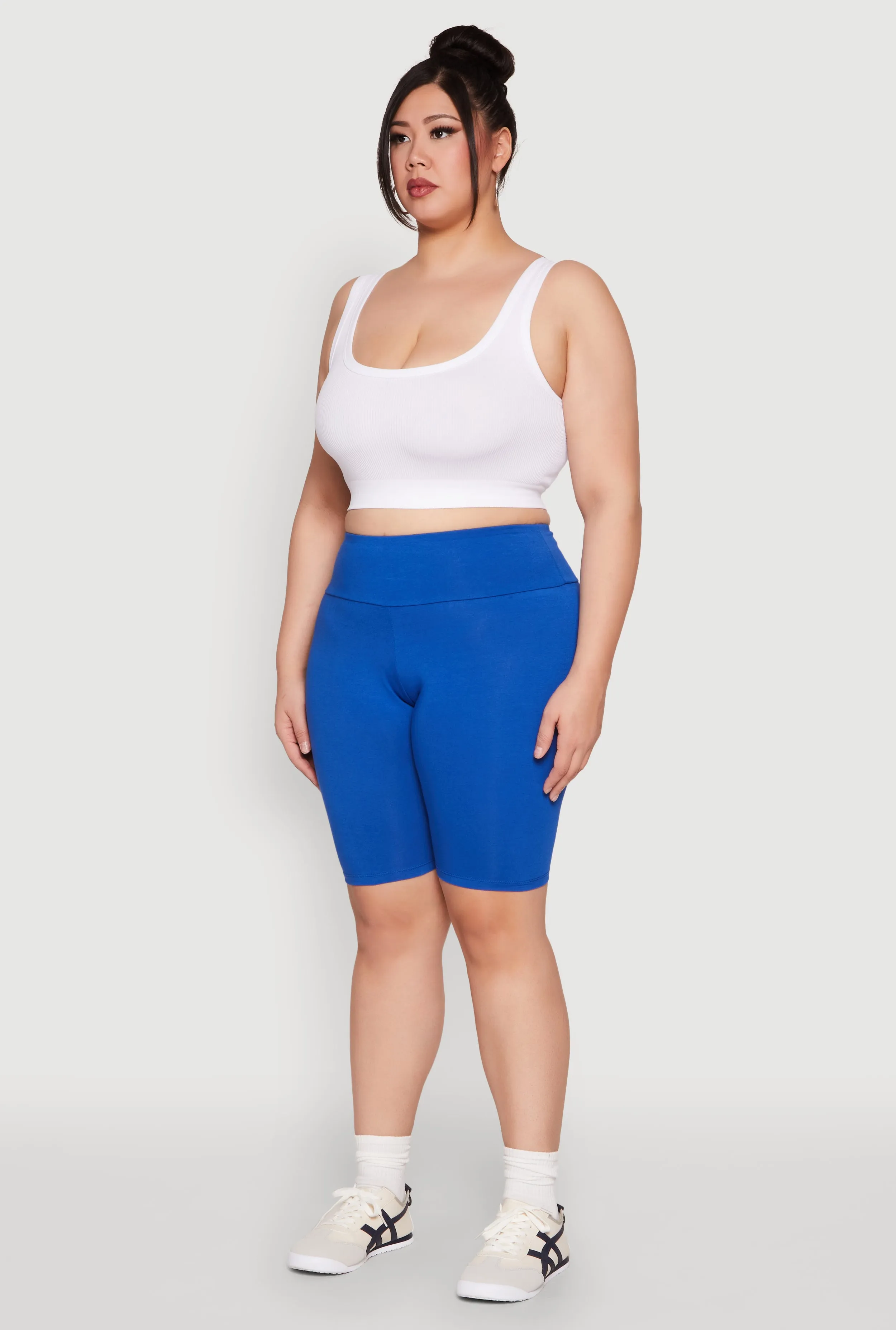 Plus Size Ambiance High Waisted Bike Shorts sold by Rainbow product image thumbnail 3