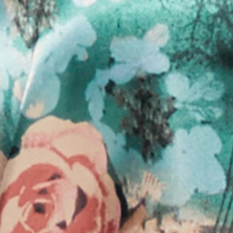 Plus Size Renaissance Floral Print Satin Shirt sold by Rainbow product image thumbnail 4