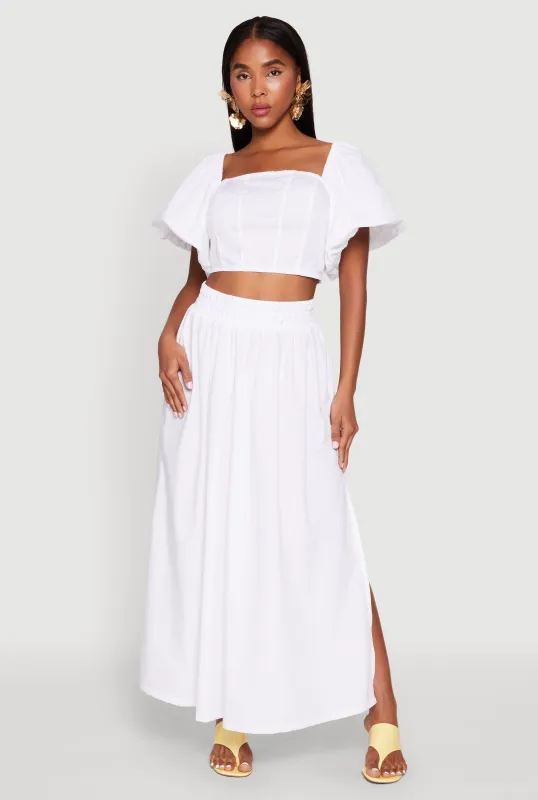 Poplin Maxi Skirt sold by Rainbow