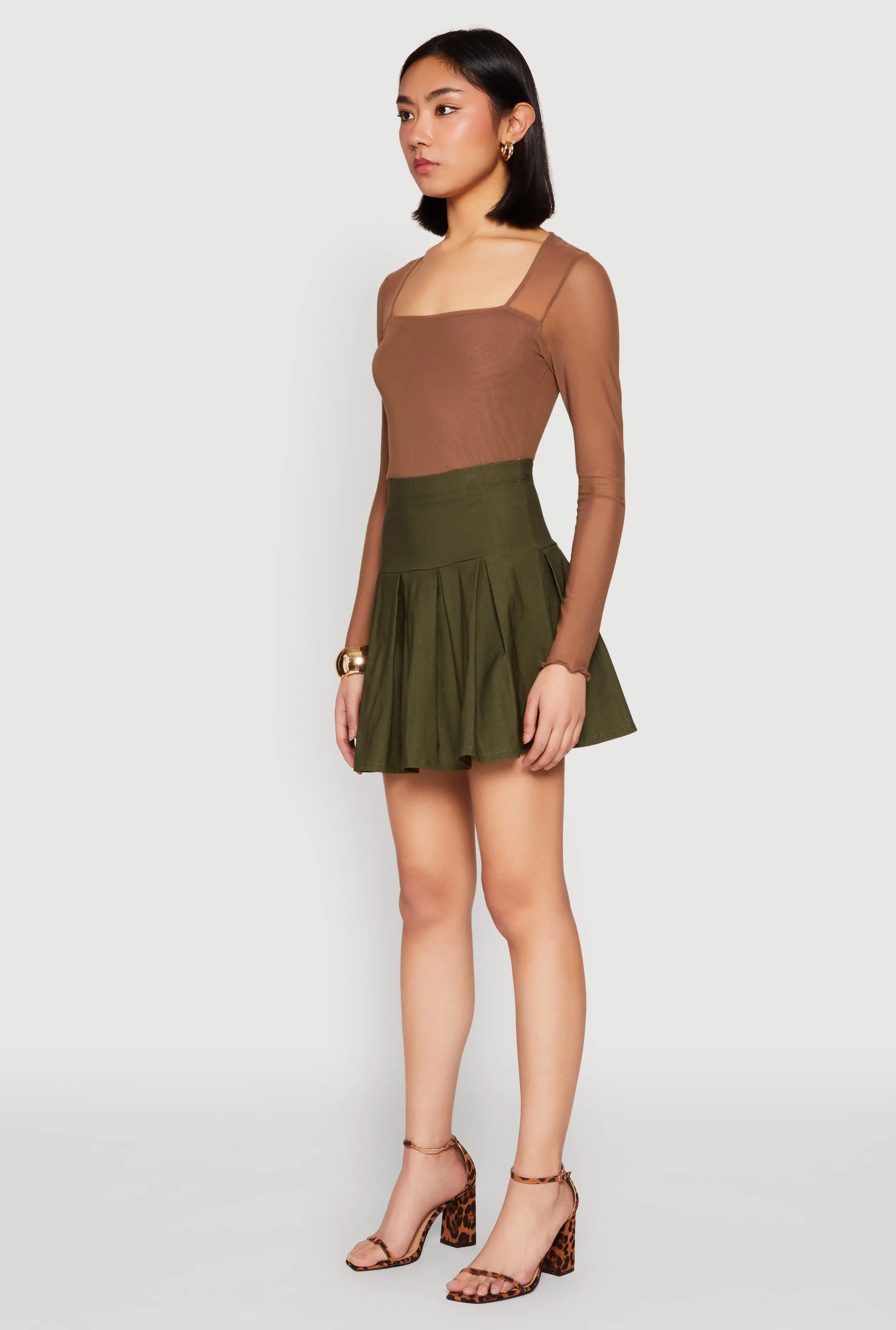 High Waisted Mini Pleated Skirt sold by Rainbow product image thumbnail 3