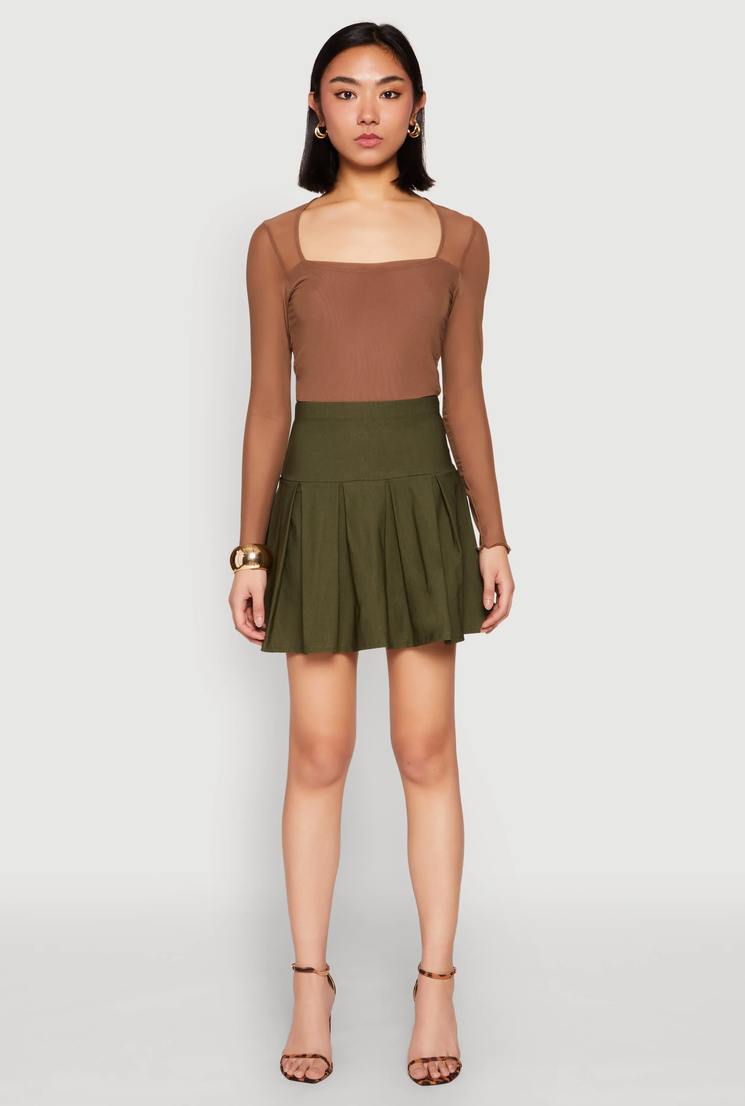 High Waisted Mini Pleated Skirt sold by Rainbow product image thumbnail 2