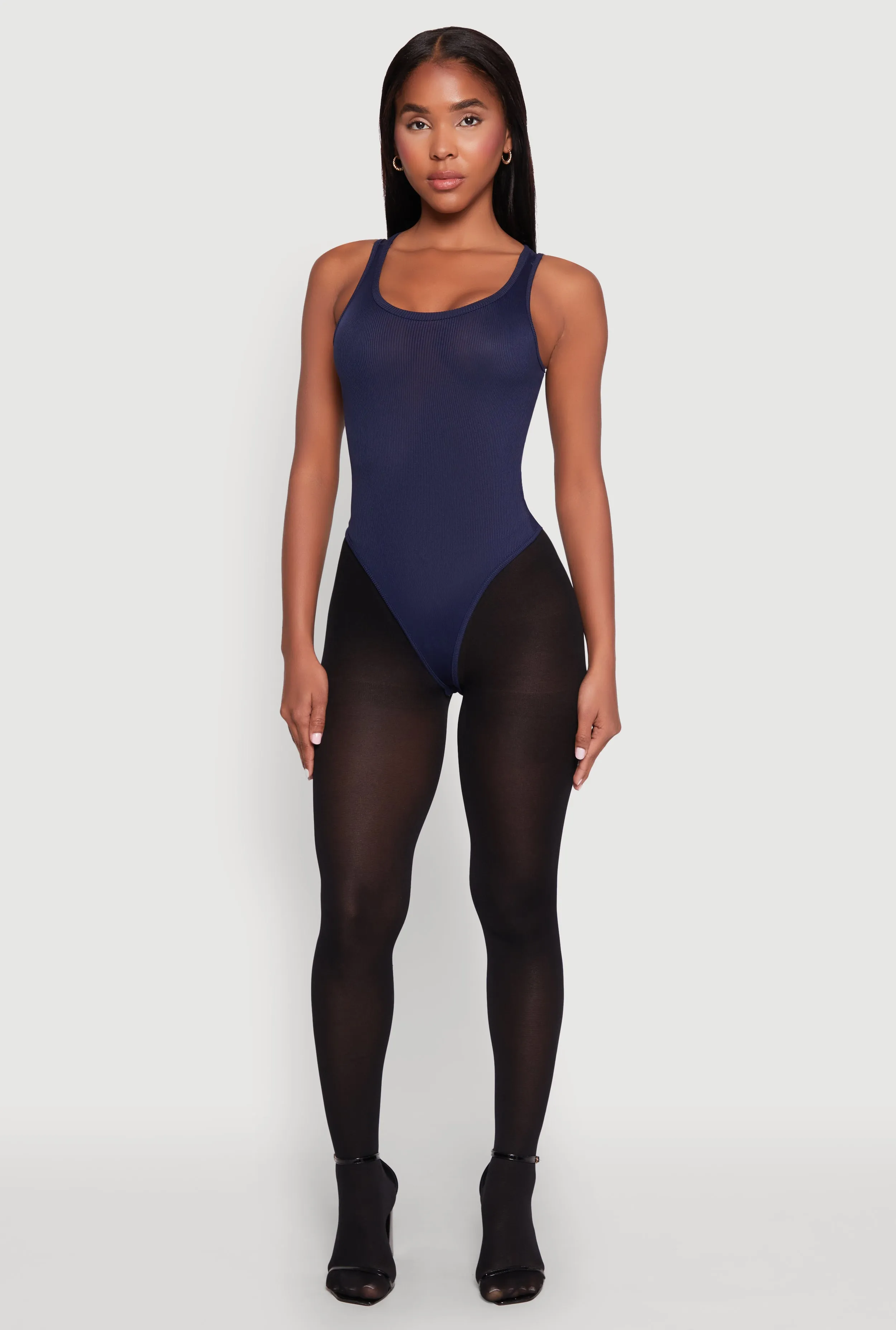 Daisy Basic Ribbed Knit Tank Bodysuit sold by Rainbow product image thumbnail 3