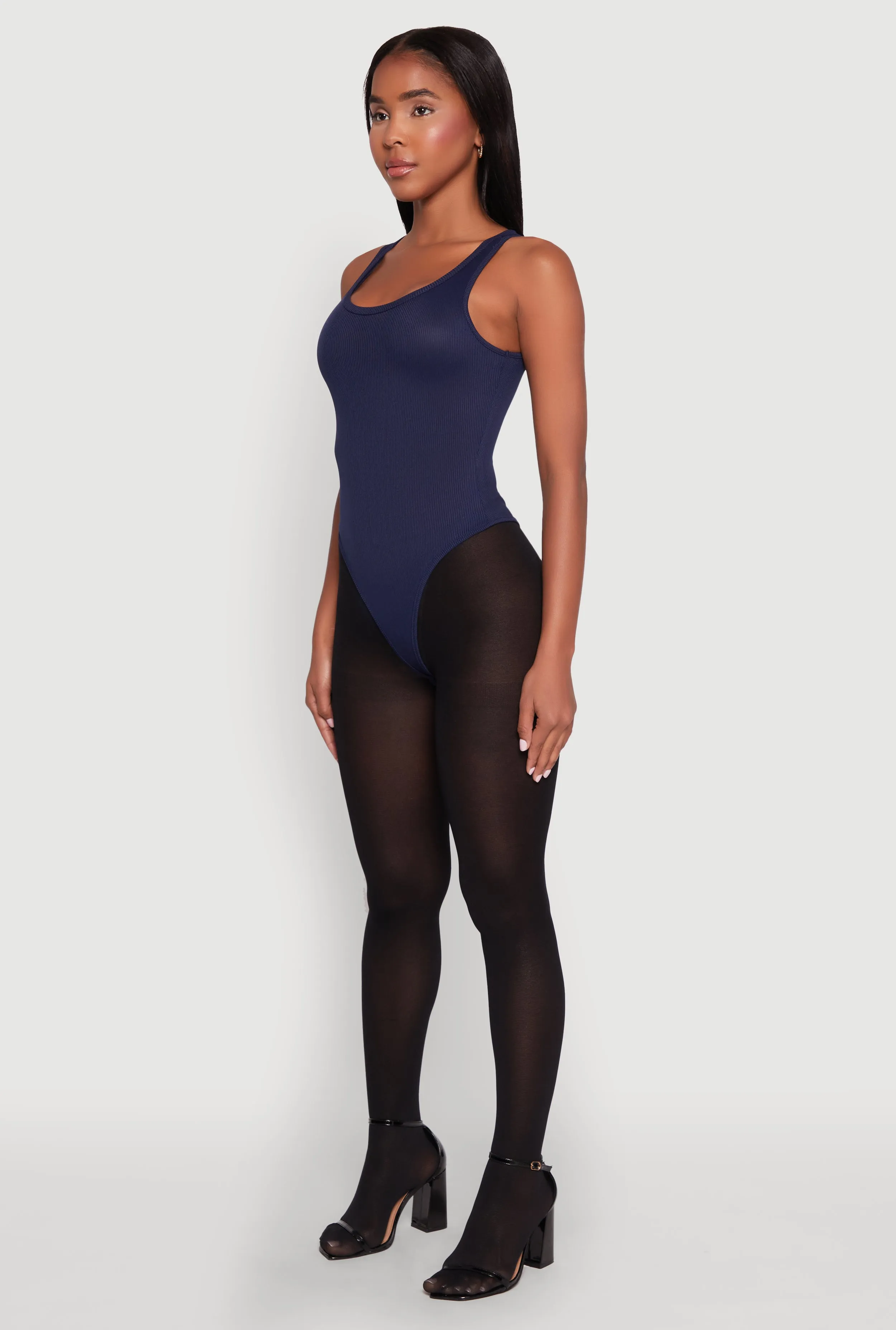 Daisy Basic Ribbed Knit Tank Bodysuit sold by Rainbow product image thumbnail 5