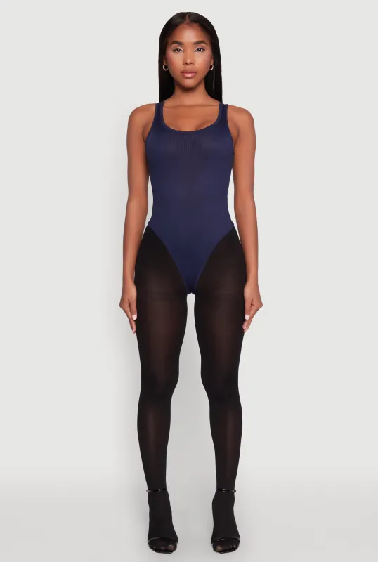 Daisy Basic Ribbed Knit Tank Bodysuit sold by Rainbow