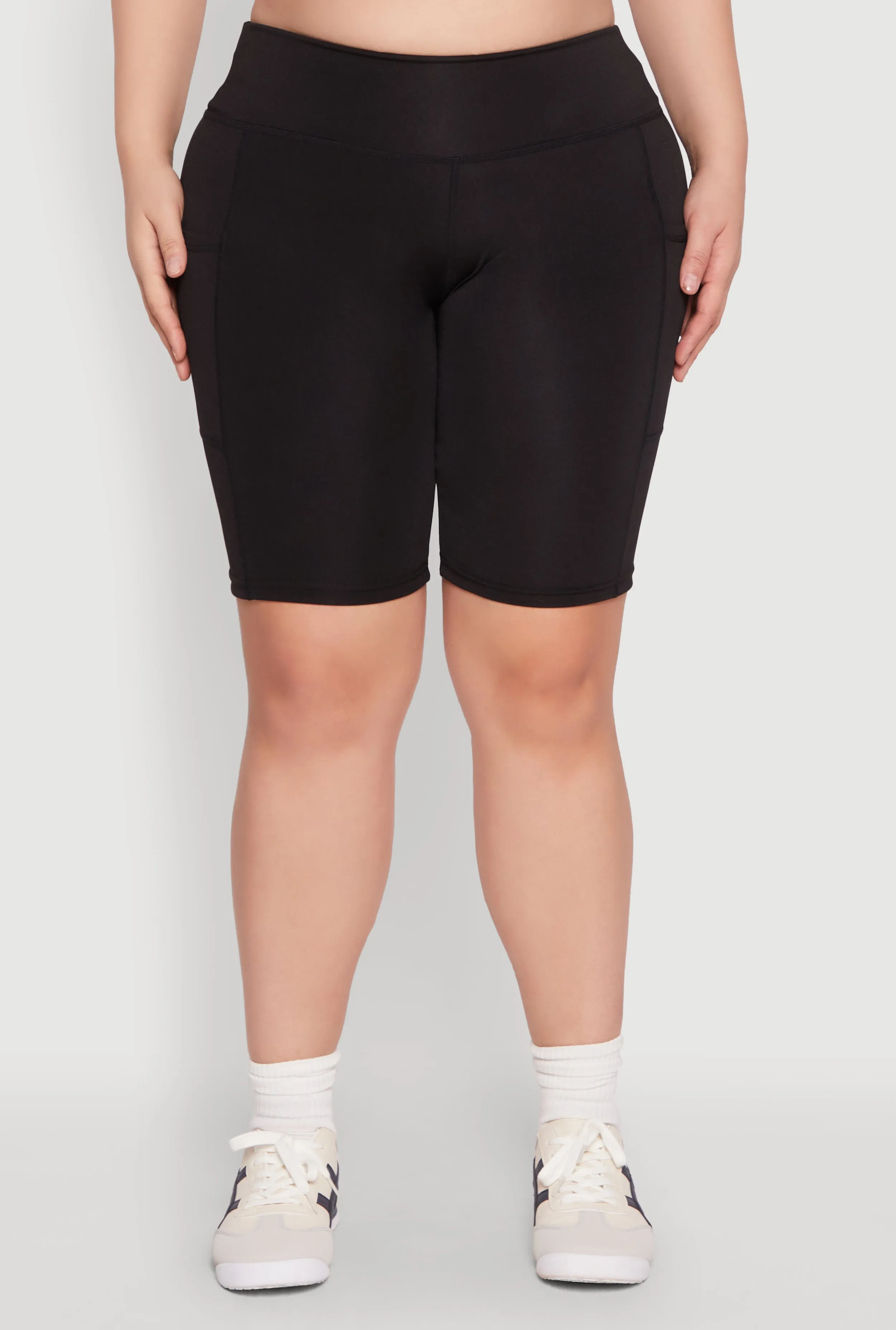 Plus Size Cell Phone Pocket Biker Shorts sold by Rainbow product image thumbnail 5