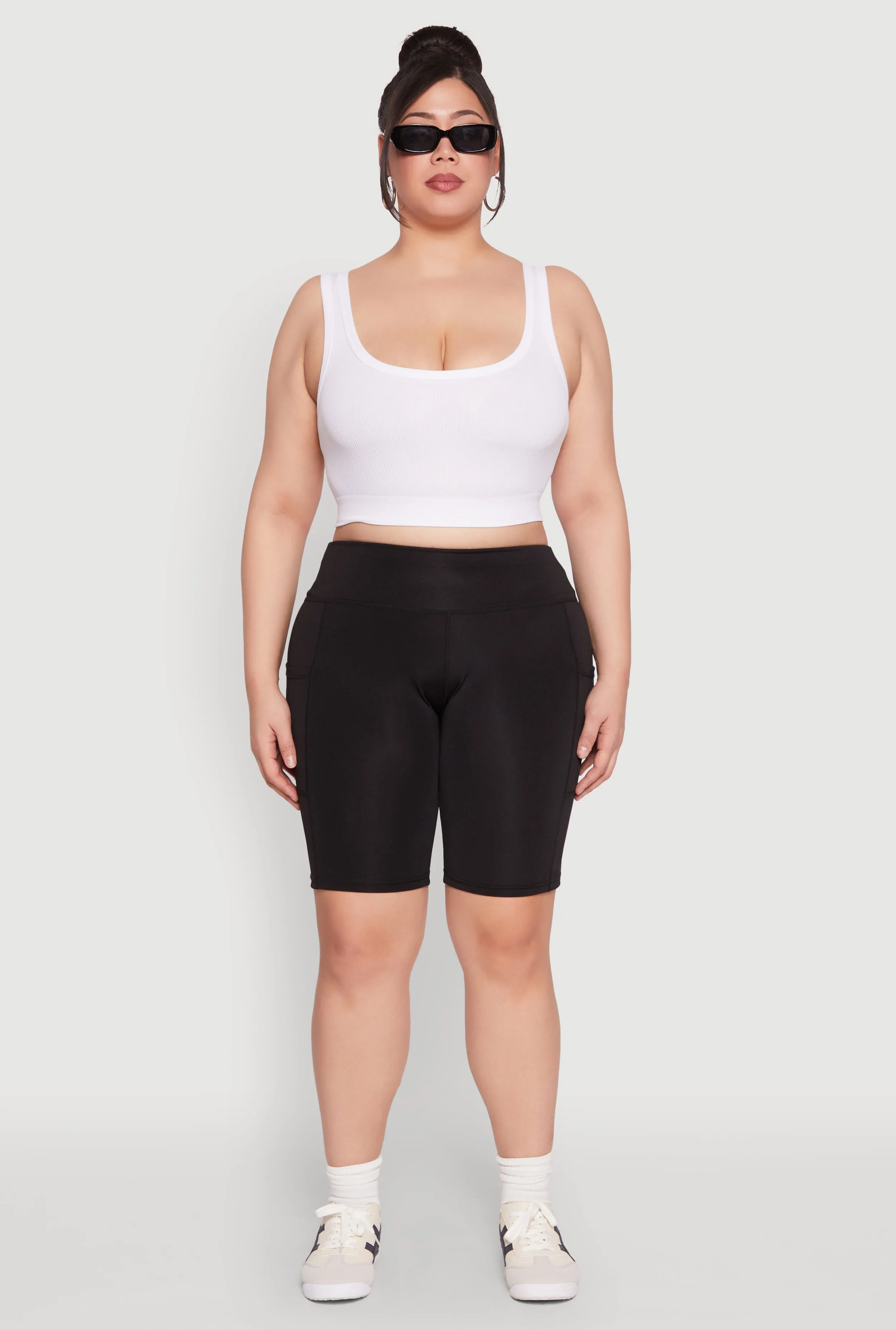 Plus Size Cell Phone Pocket Biker Shorts sold by Rainbow product image thumbnail 2