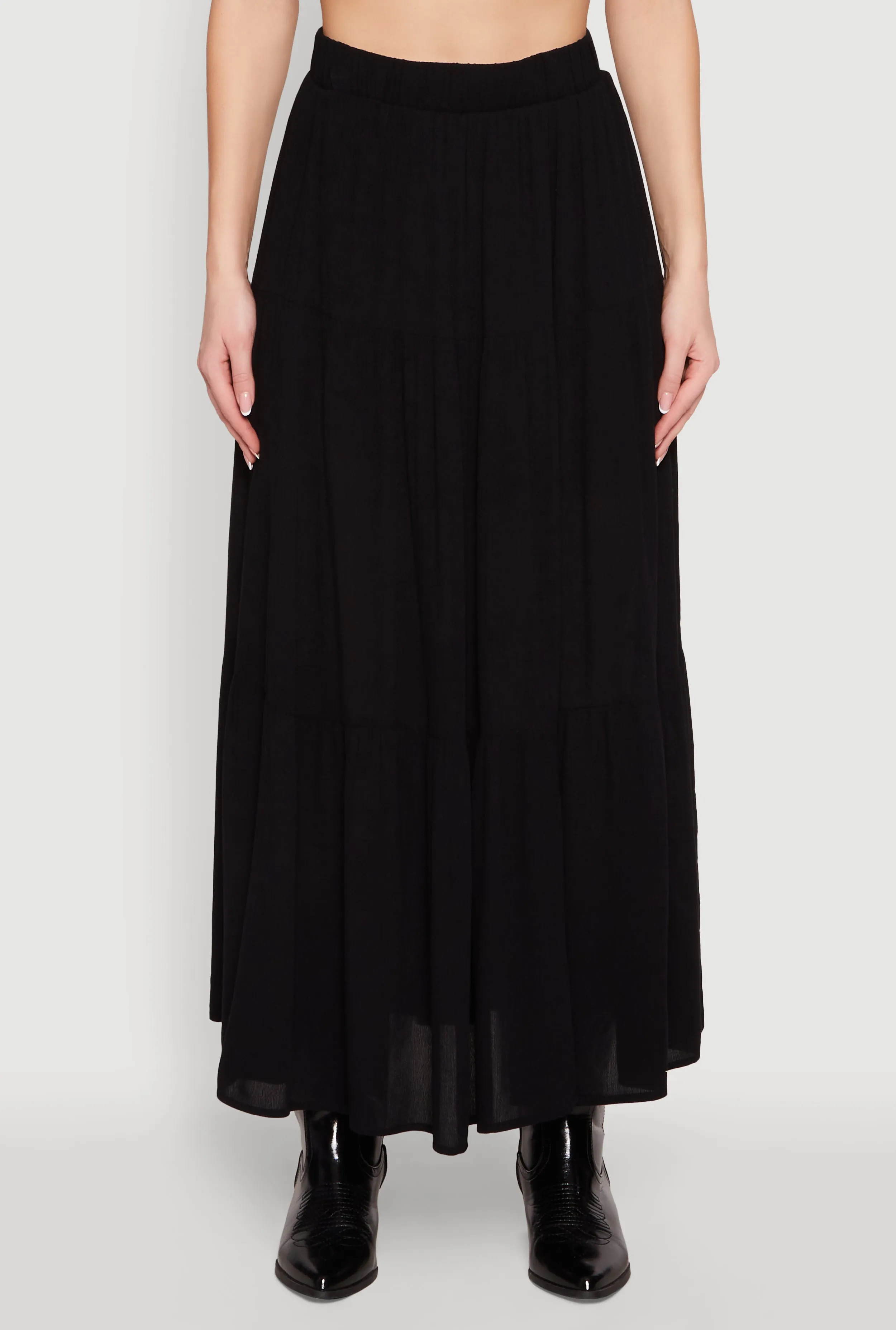 High Waist Tiered Maxi Skirt sold by Rainbow product image thumbnail 5