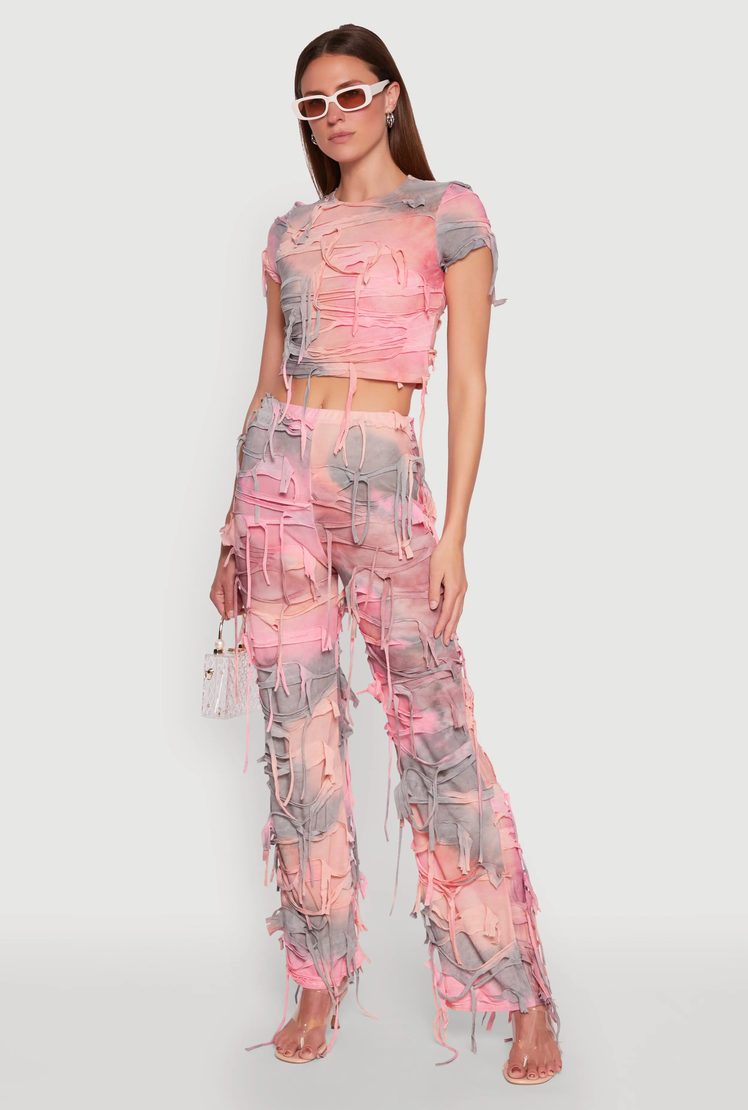 Tie Dye Distressed Pants sold by Rainbow product image thumbnail 2