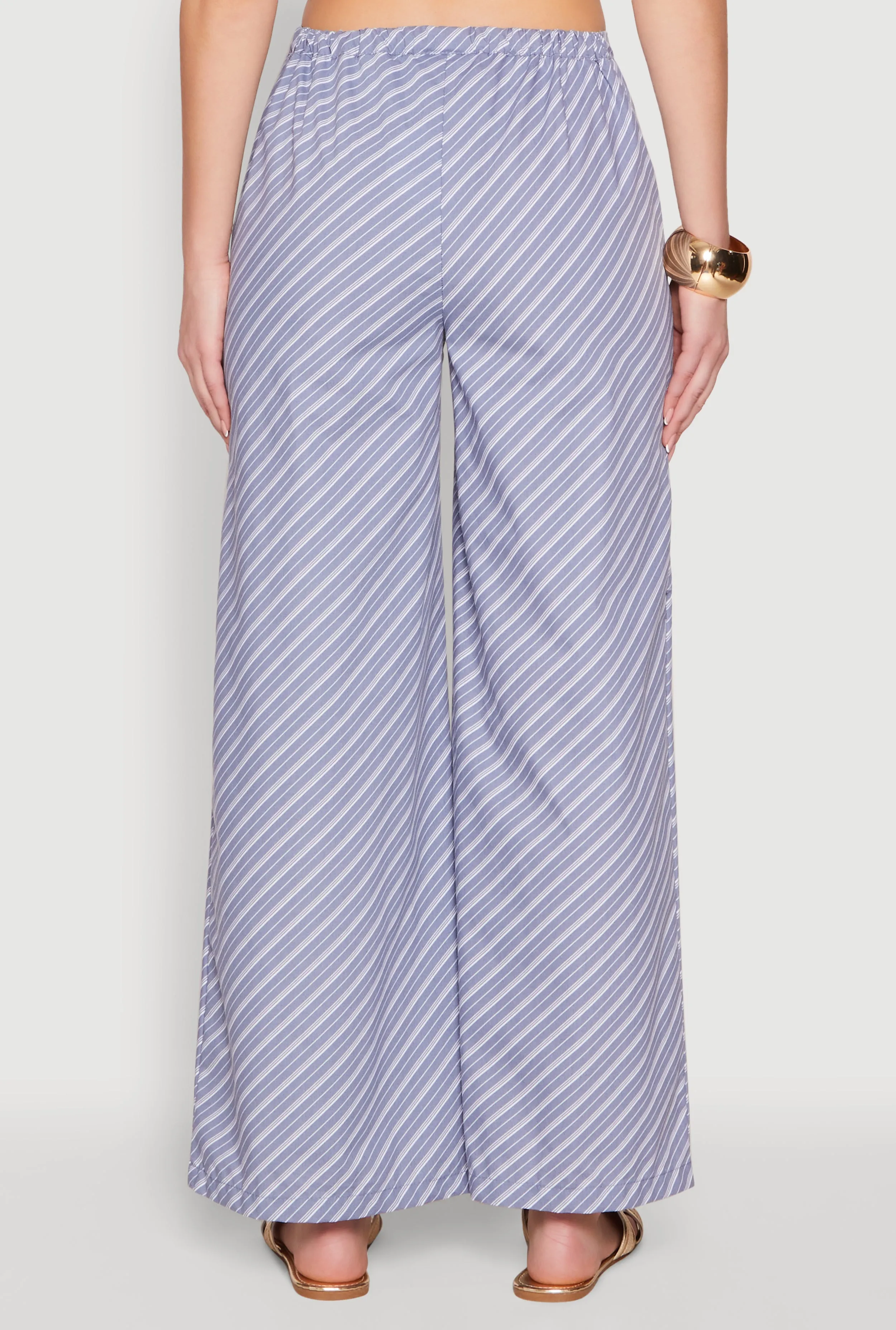 High Waisted Pinstripe Wide Leg Pants sold by Rainbow product image thumbnail 5