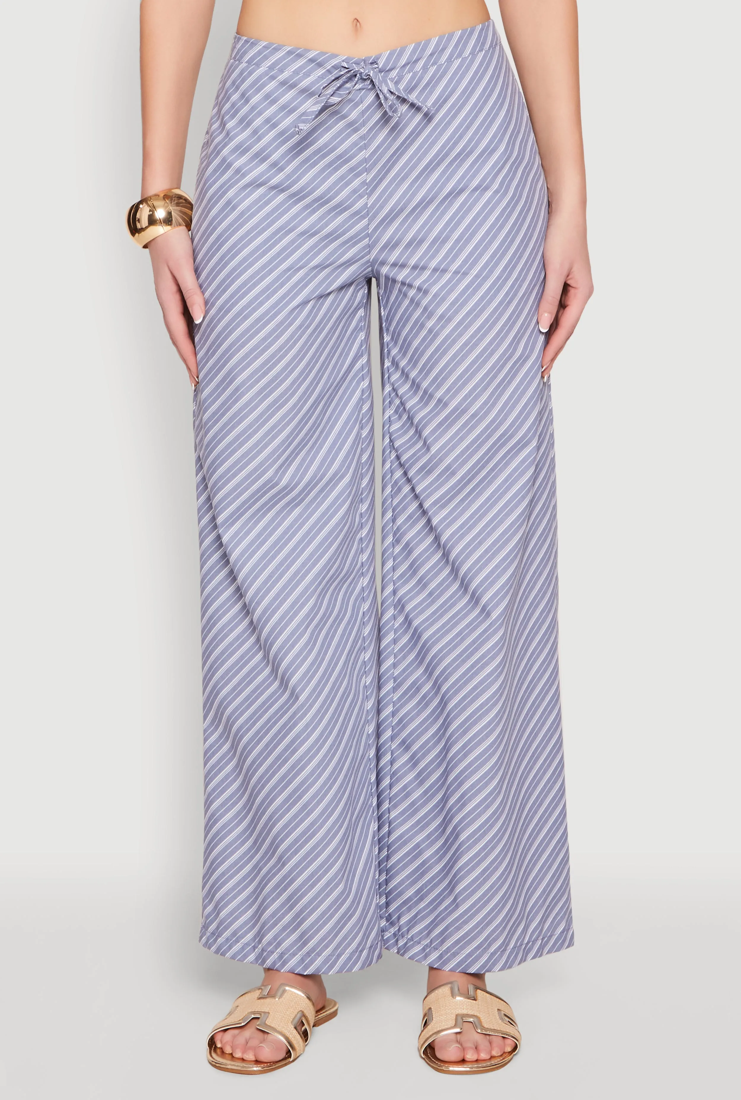 High Waisted Pinstripe Wide Leg Pants sold by Rainbow product image thumbnail 3