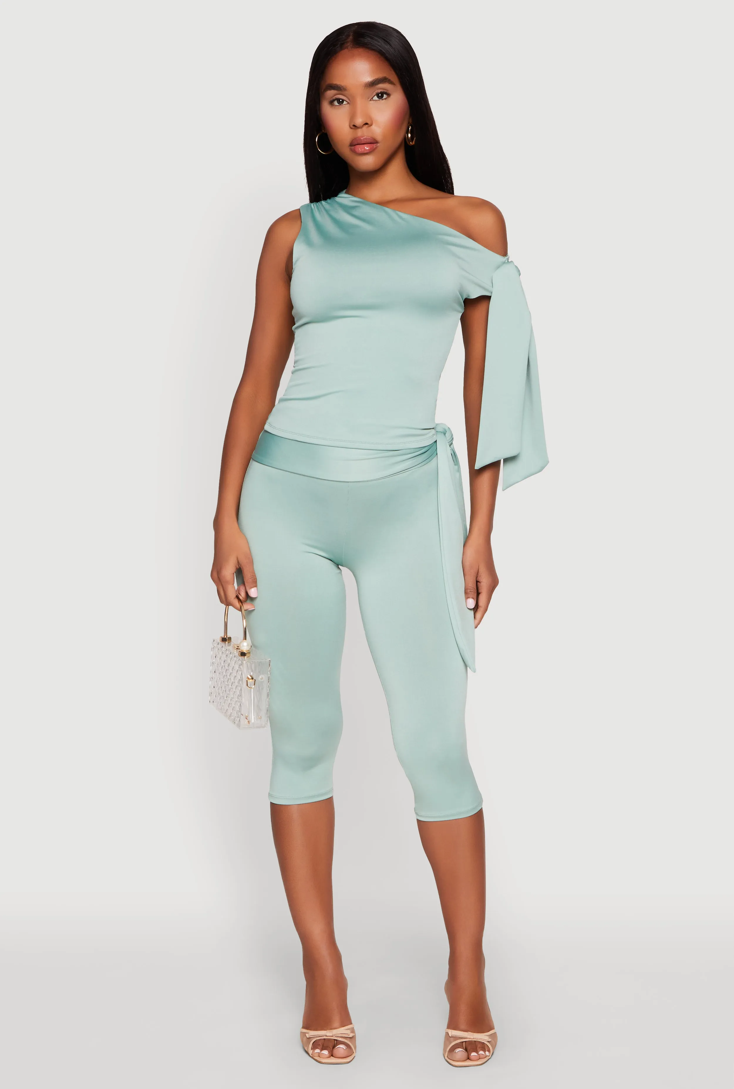 Side Tie Capri Pants sold by Rainbow