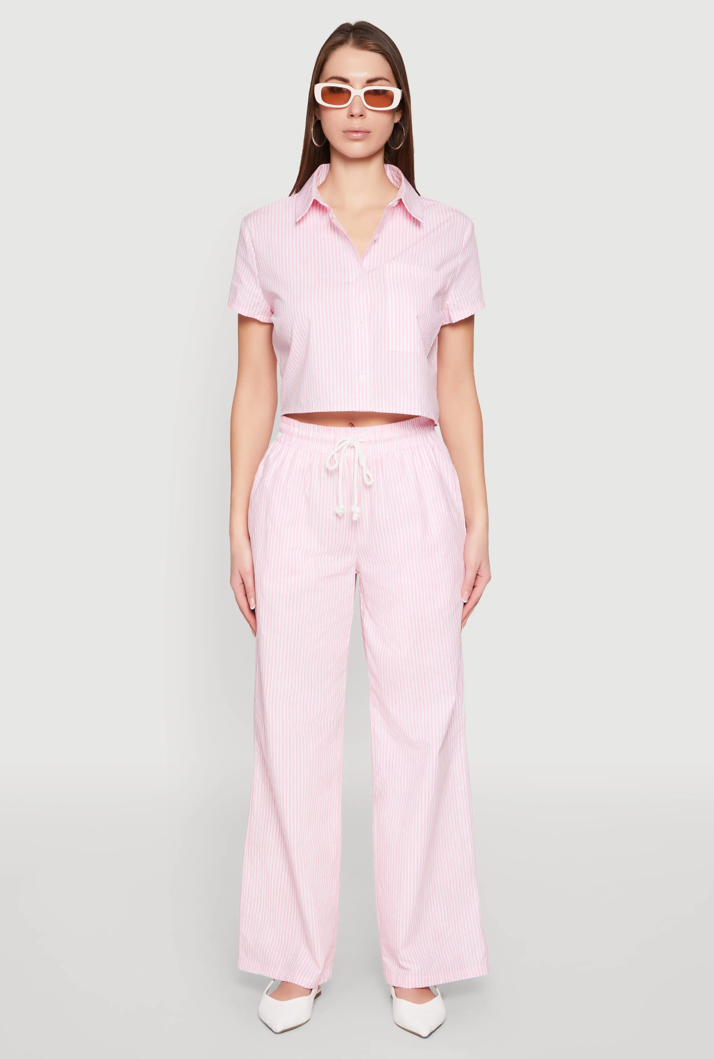 Striped Cropped Shirt sold by Rainbow product image thumbnail 3