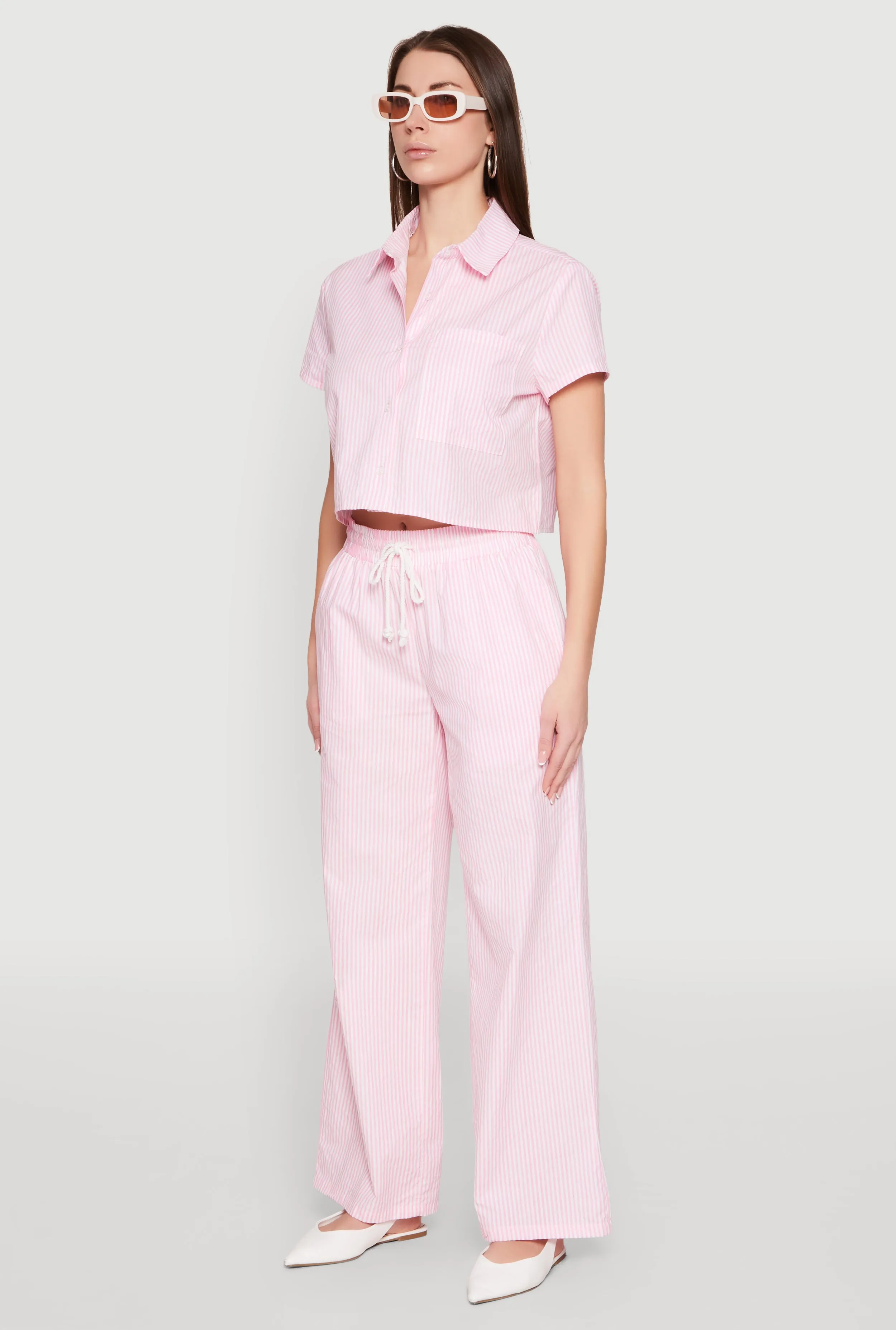 Striped Cropped Shirt sold by Rainbow product image thumbnail 5