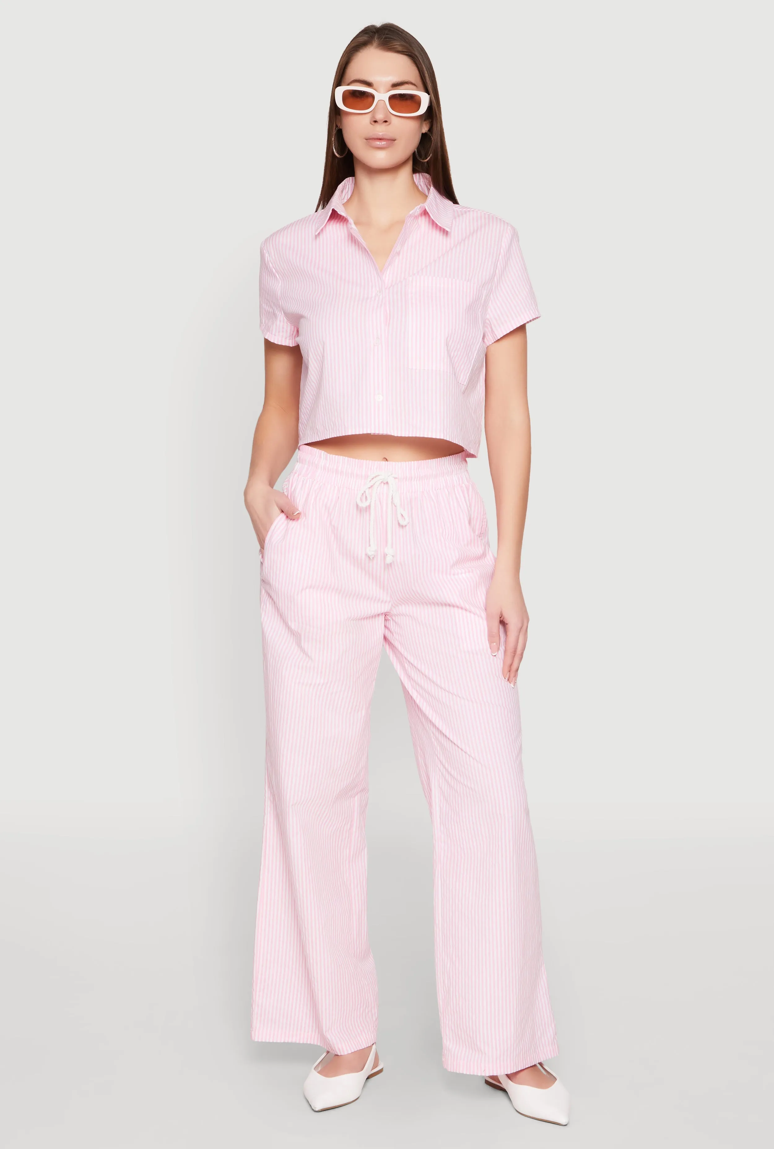 Striped Cropped Shirt sold by Rainbow product image thumbnail 2