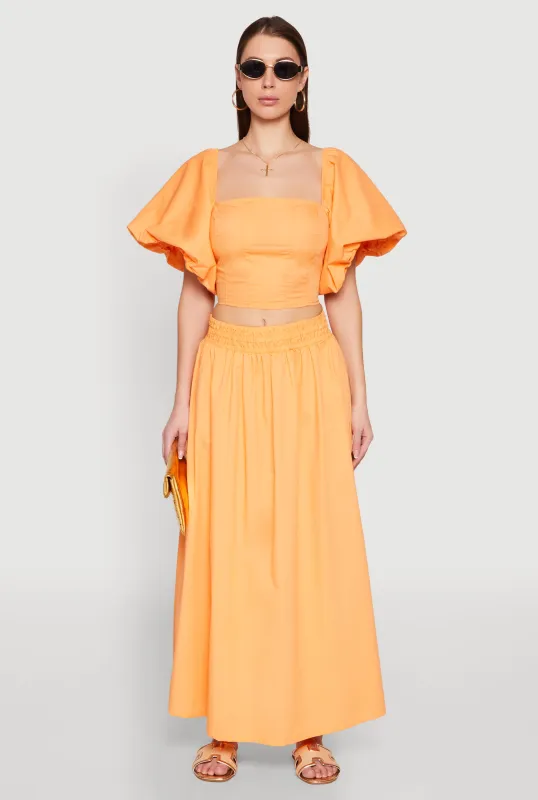 Poplin Maxi Skirt sold by Rainbow