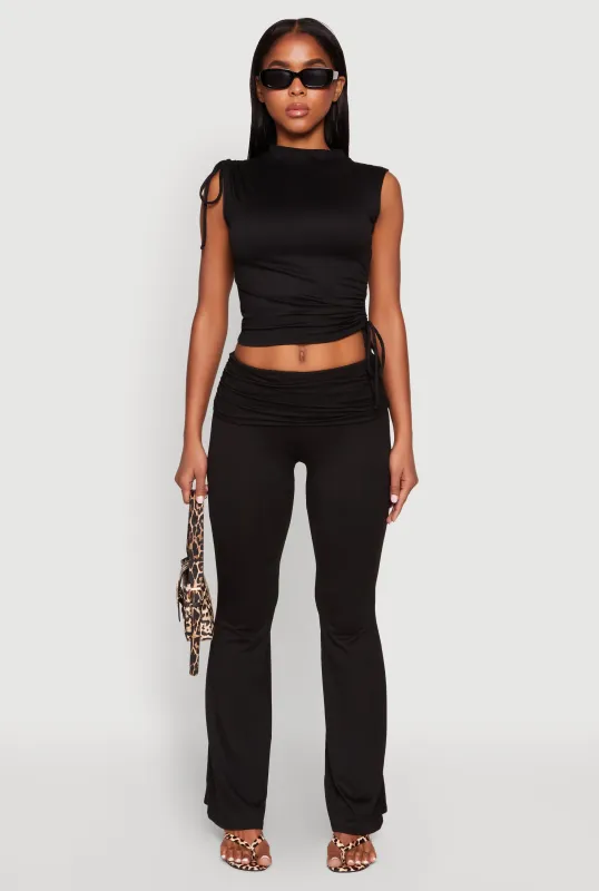 Ruched Flare Leg Pants sold by Rainbow