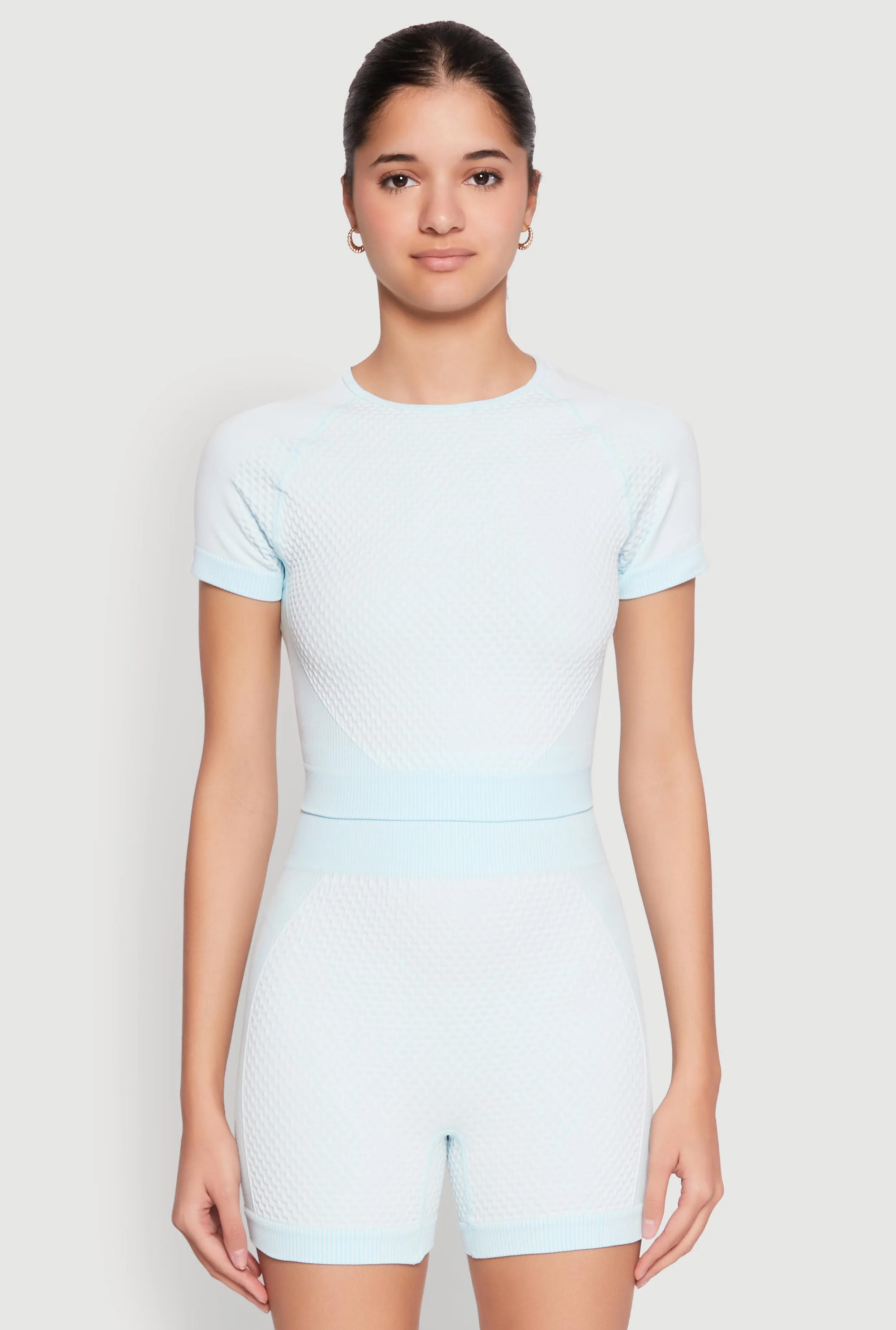 Seamless Two Tone Crop Top sold by Rainbow