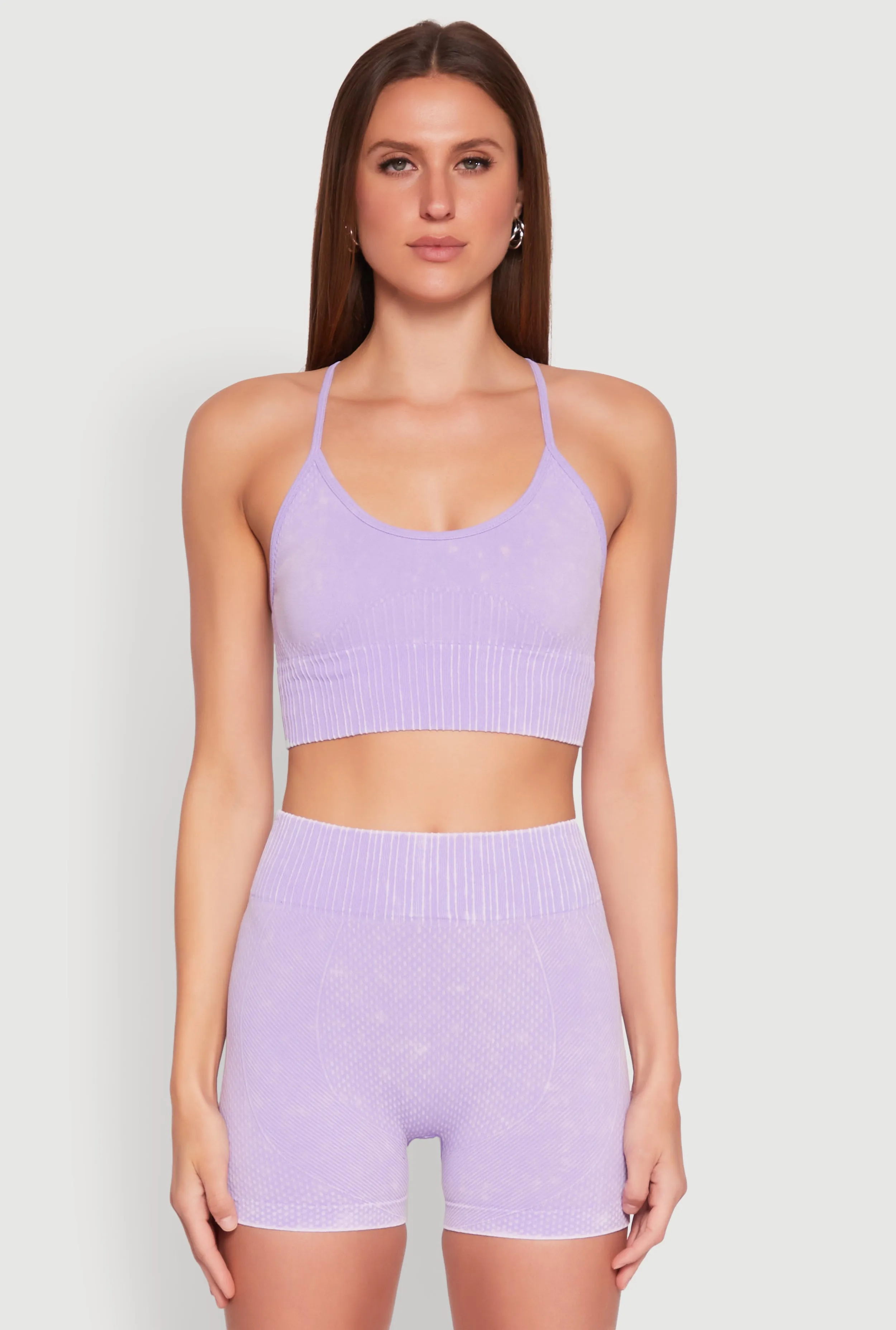 Seamless Ribbed Knit Sports Bra sold by Rainbow