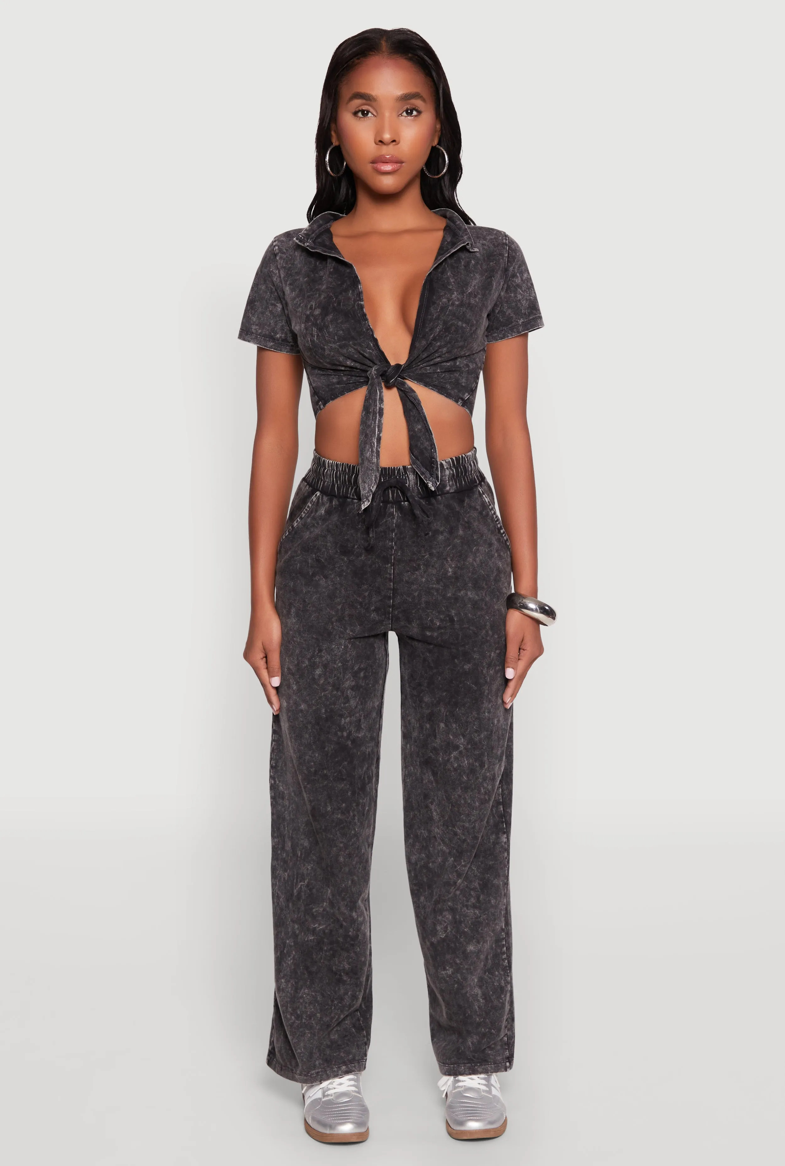 Mineral Wash Straight Leg Sweatpants sold by Rainbow