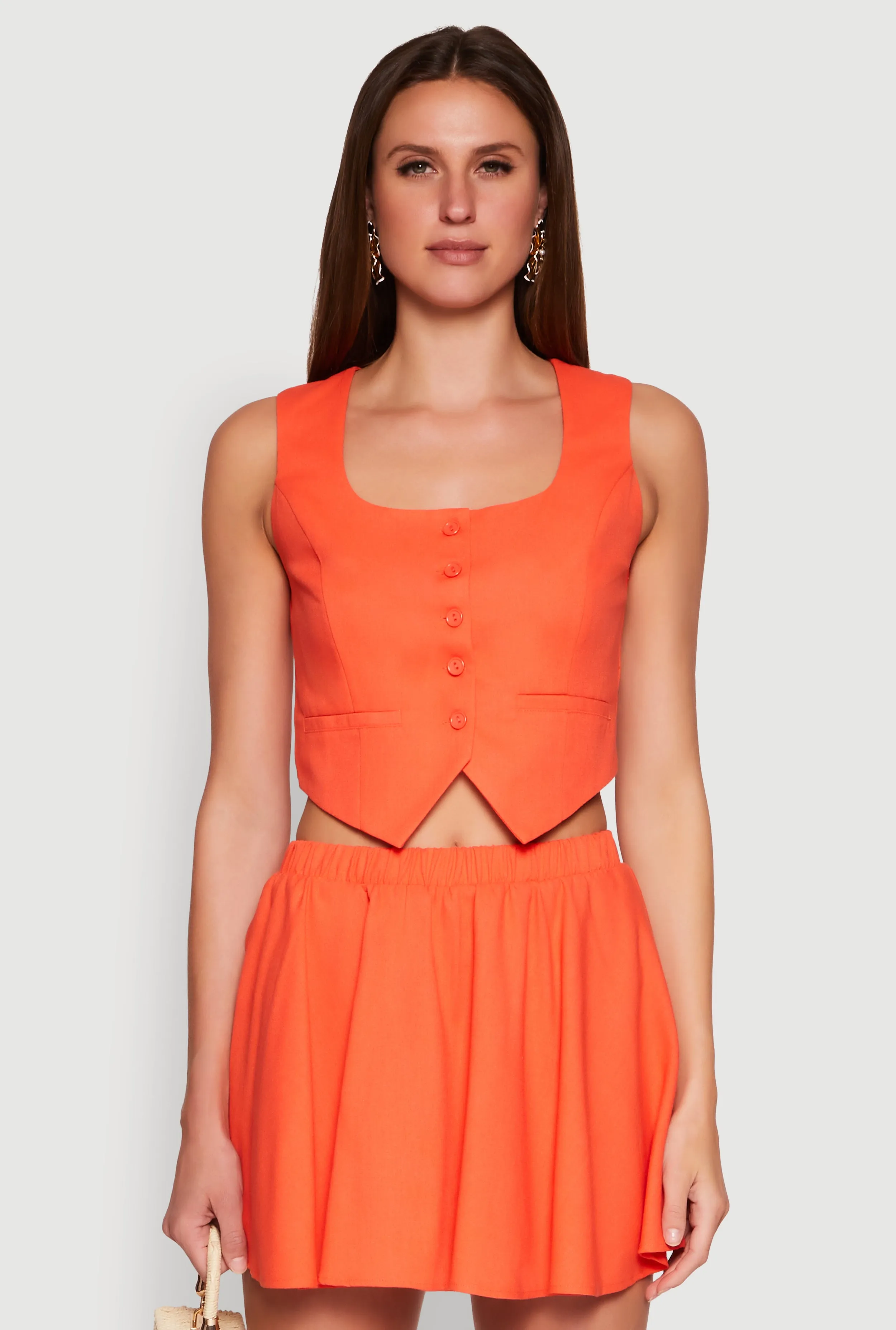 Cropped Square Neck Vest sold by Rainbow