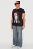 Plus Size Ruched Sequin Faithful Graphic Tee sold by Rainbow