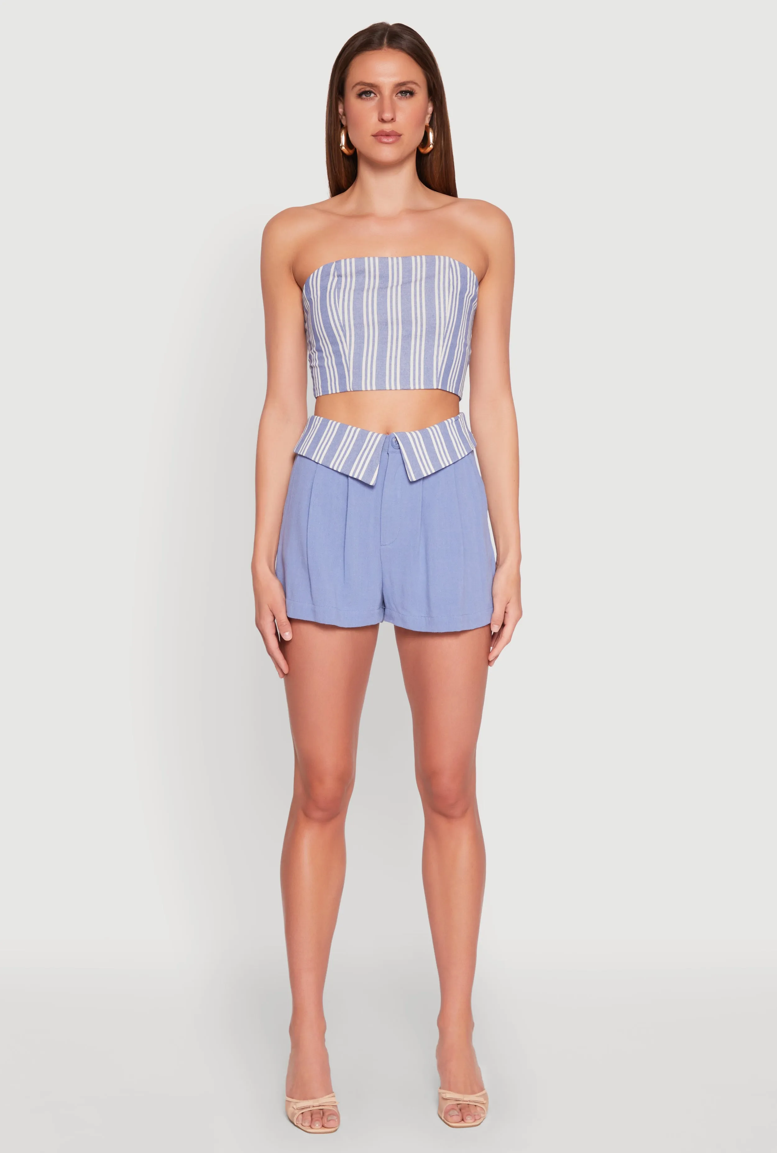 Cropped Stripe Tube Top sold by Rainbow product image thumbnail 3