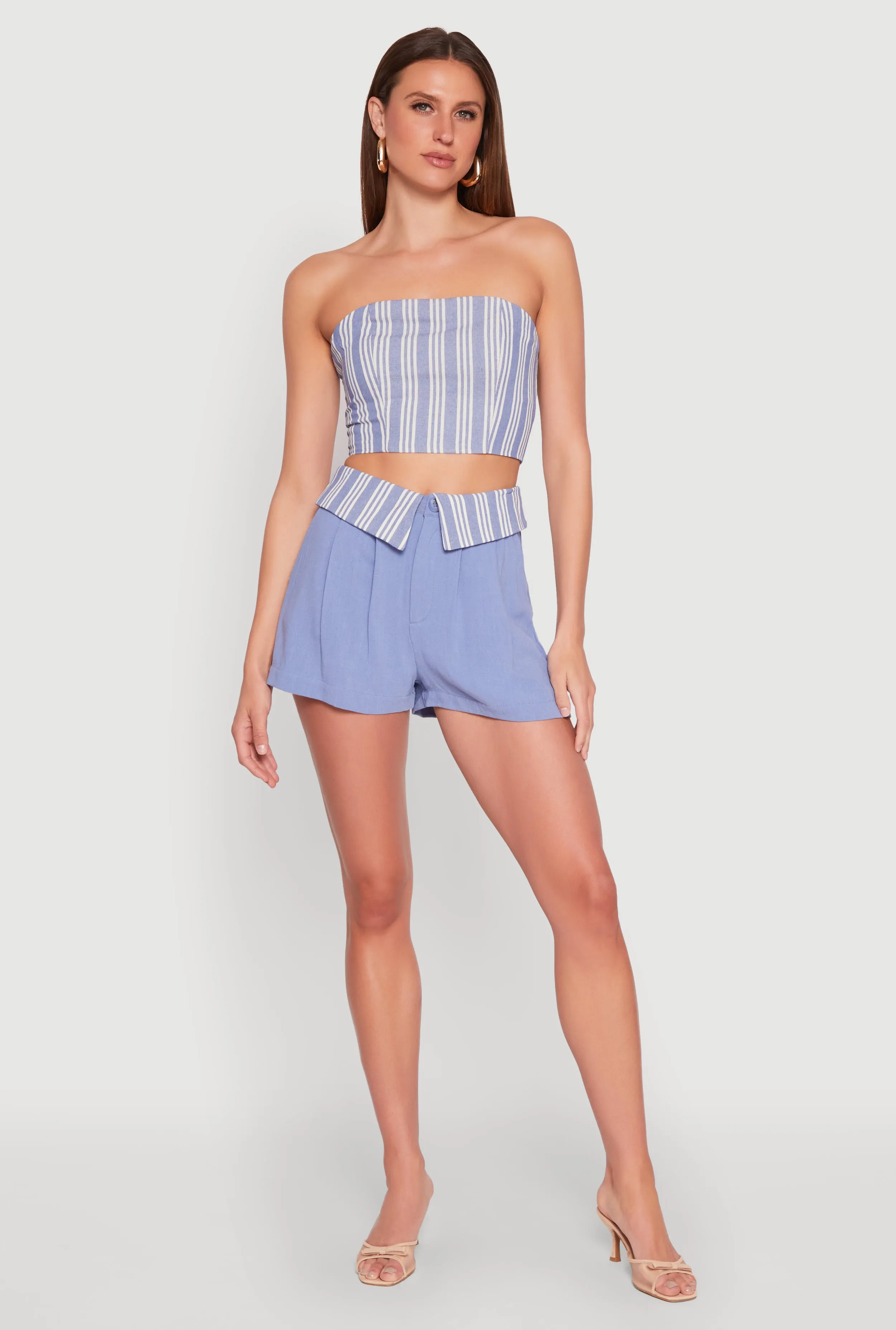 Cropped Stripe Tube Top sold by Rainbow product image thumbnail 2