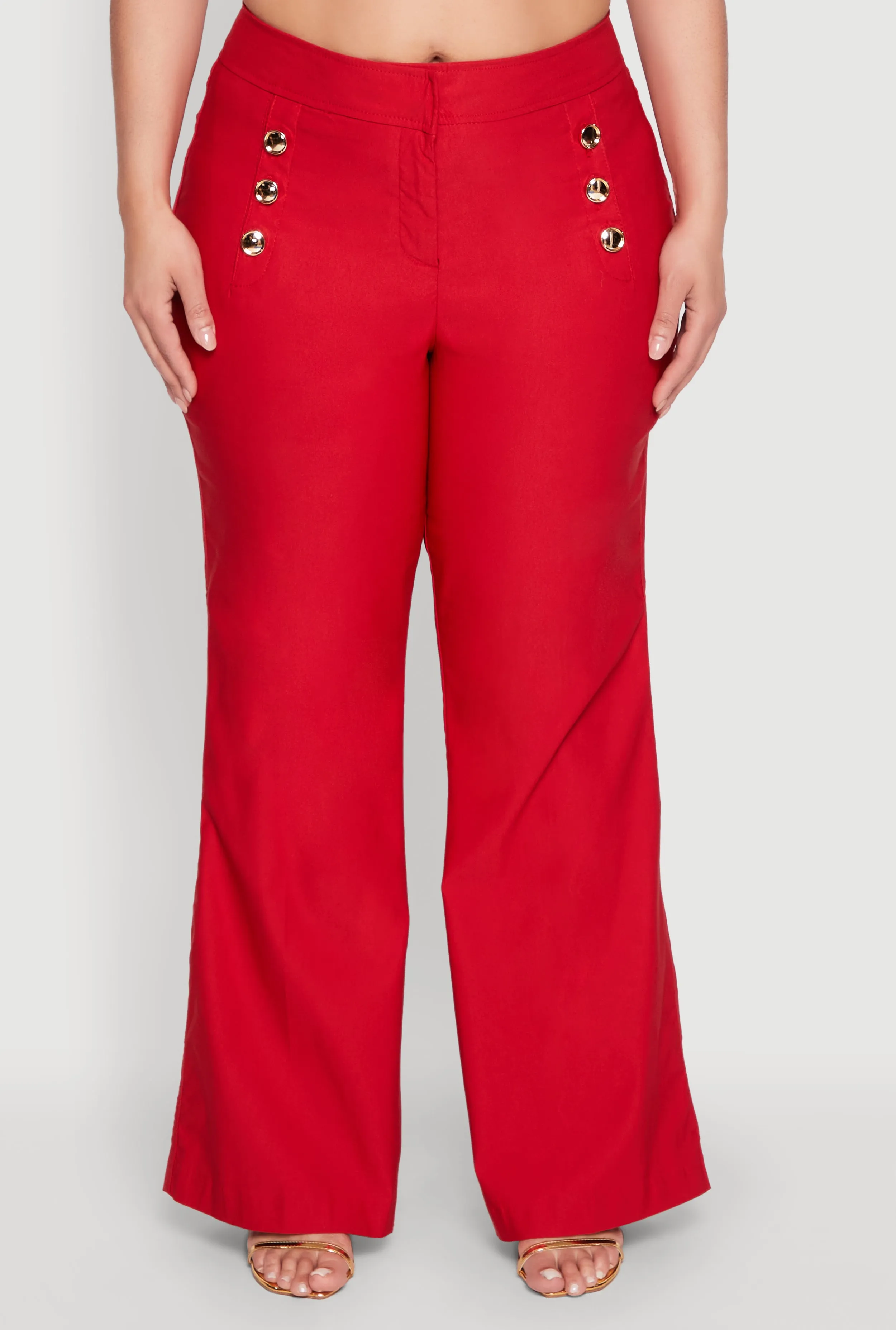 Plus Size Flared Pull On Dress Pants sold by Rainbow product image thumbnail 3