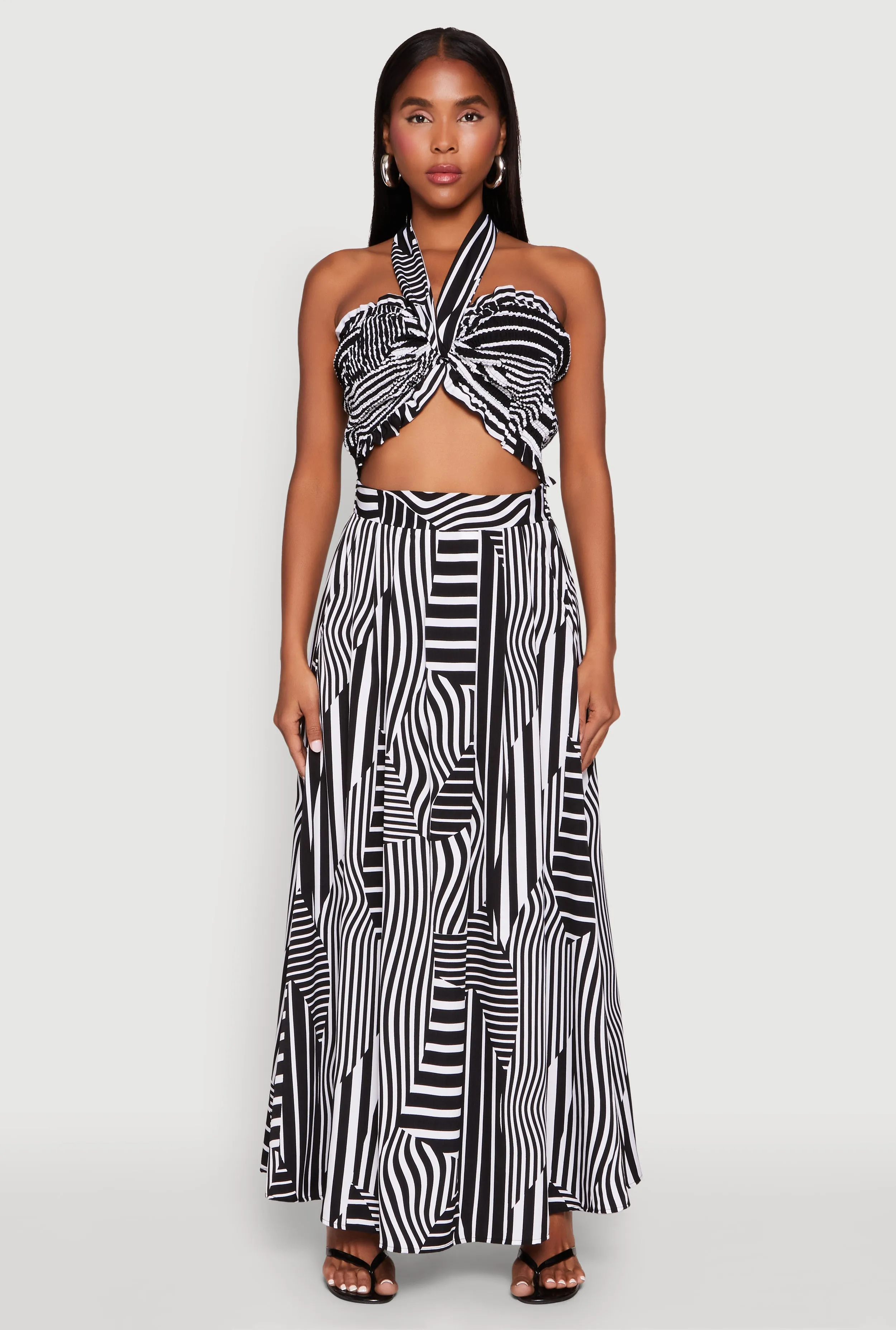 Printed Pattern Pleated Maxi Skirt sold by Rainbow product image thumbnail 2