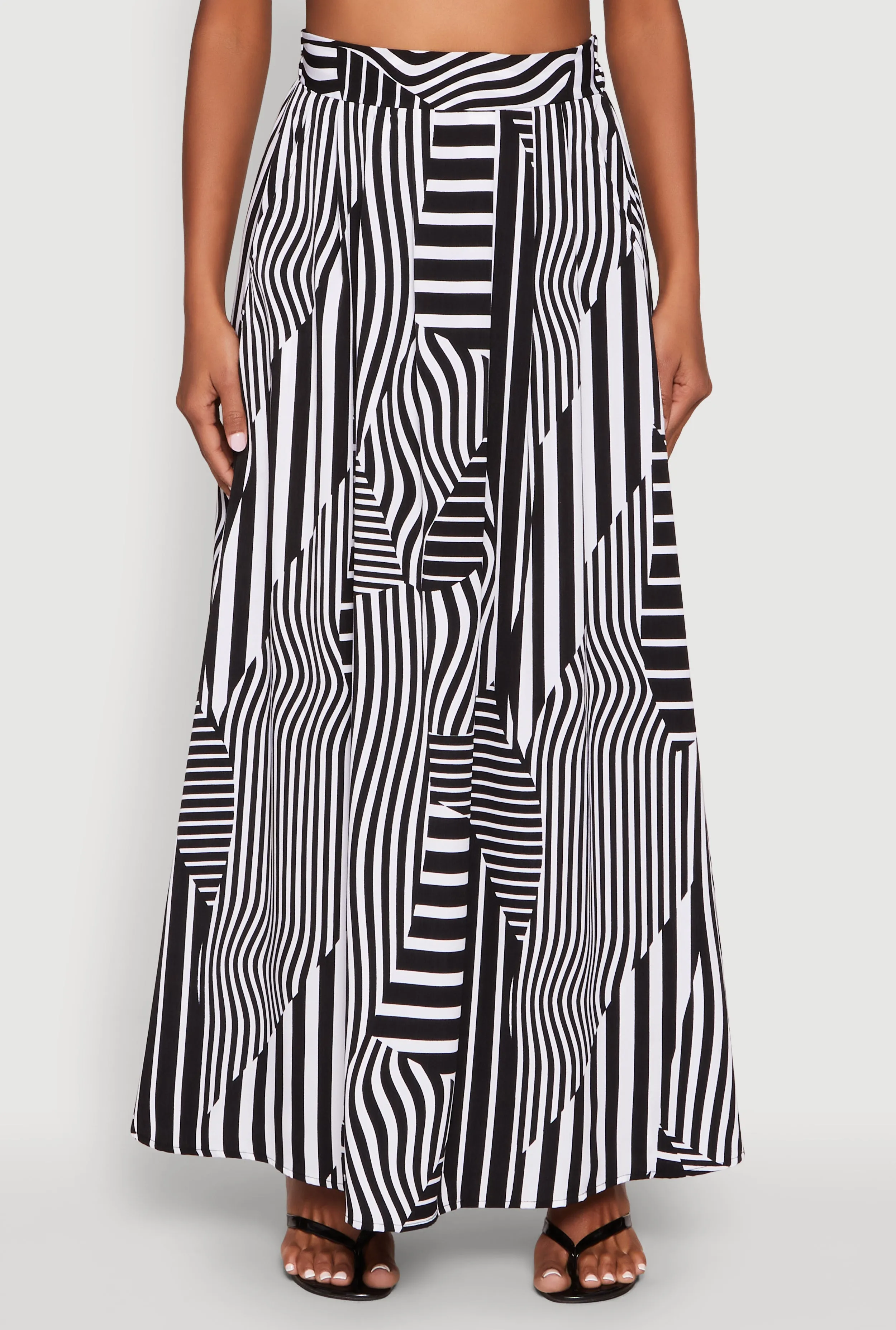 Printed Pattern Pleated Maxi Skirt sold by Rainbow product image thumbnail 3