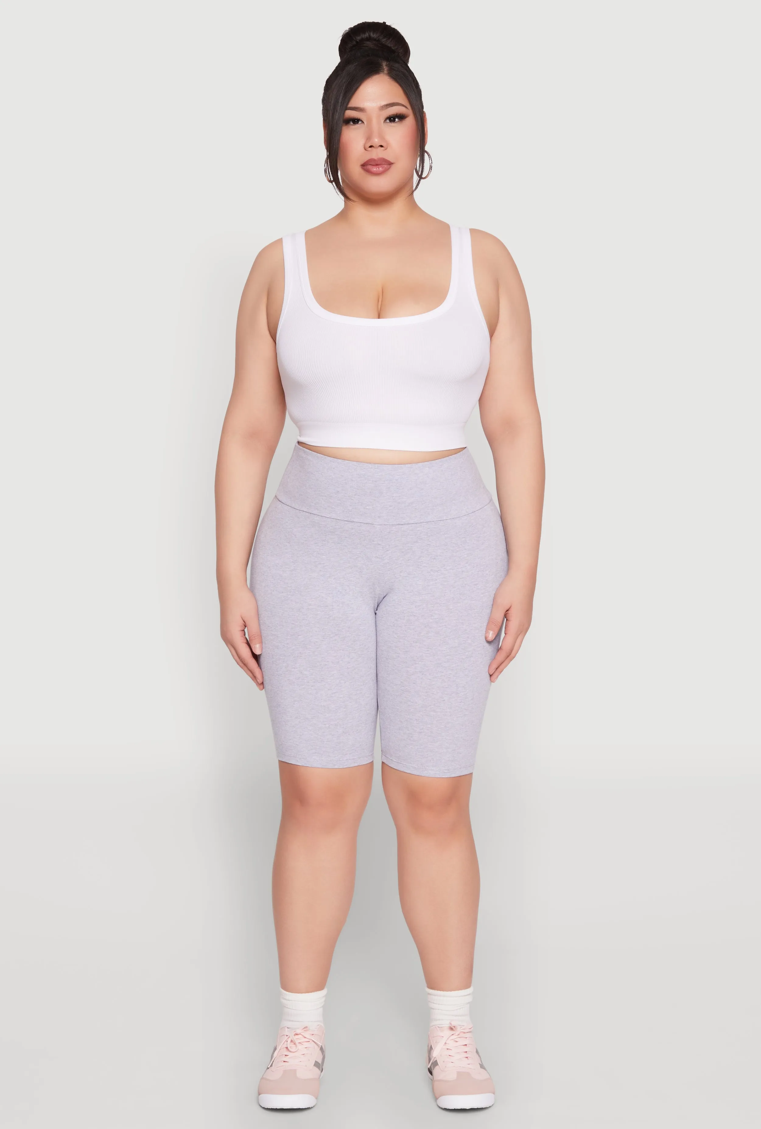 Plus Size Ambiance High Waisted Bike Shorts sold by Rainbow product image thumbnail 2