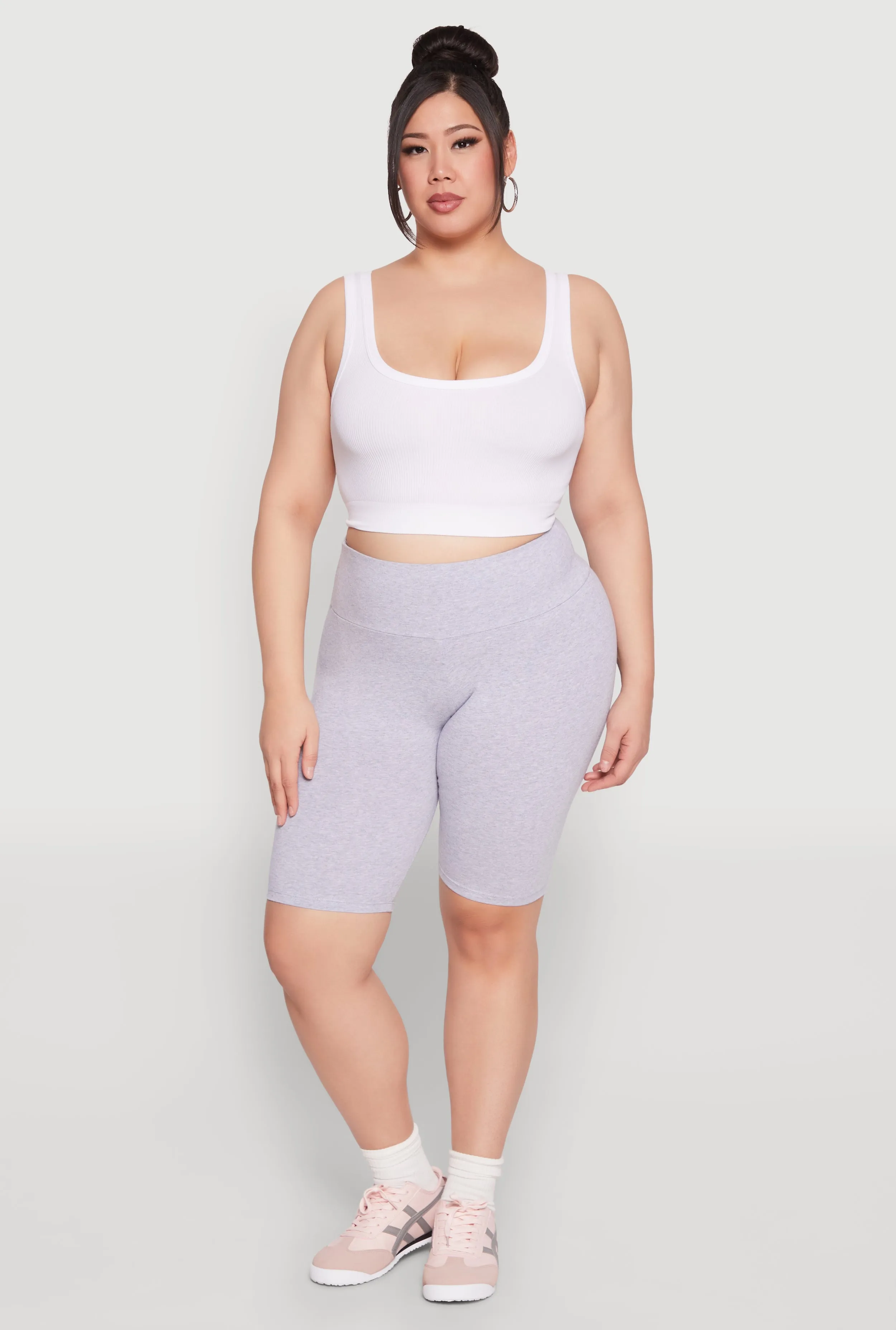 Plus Size Ambiance High Waisted Bike Shorts sold by Rainbow