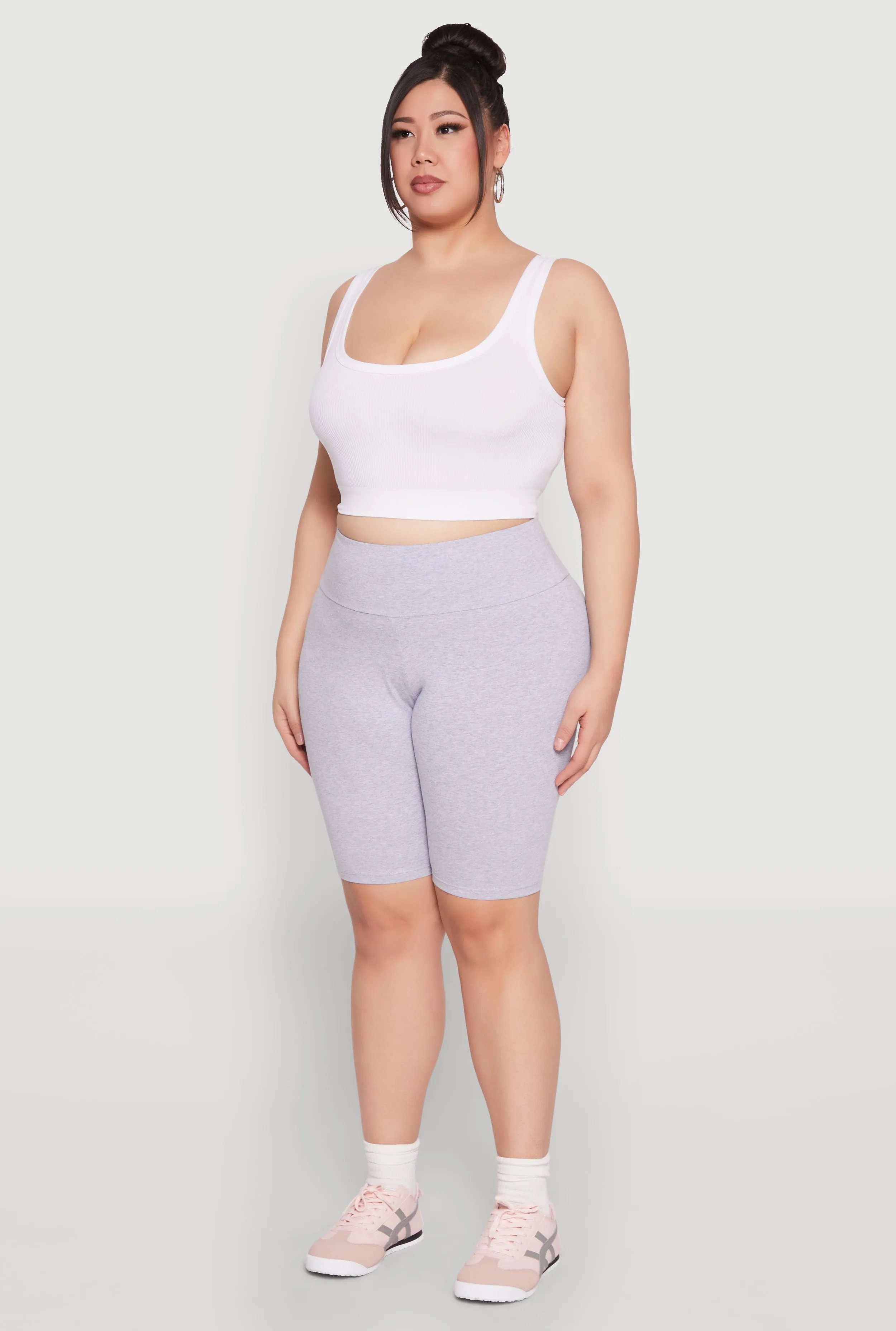 Plus Size Ambiance High Waisted Bike Shorts sold by Rainbow product image thumbnail 3