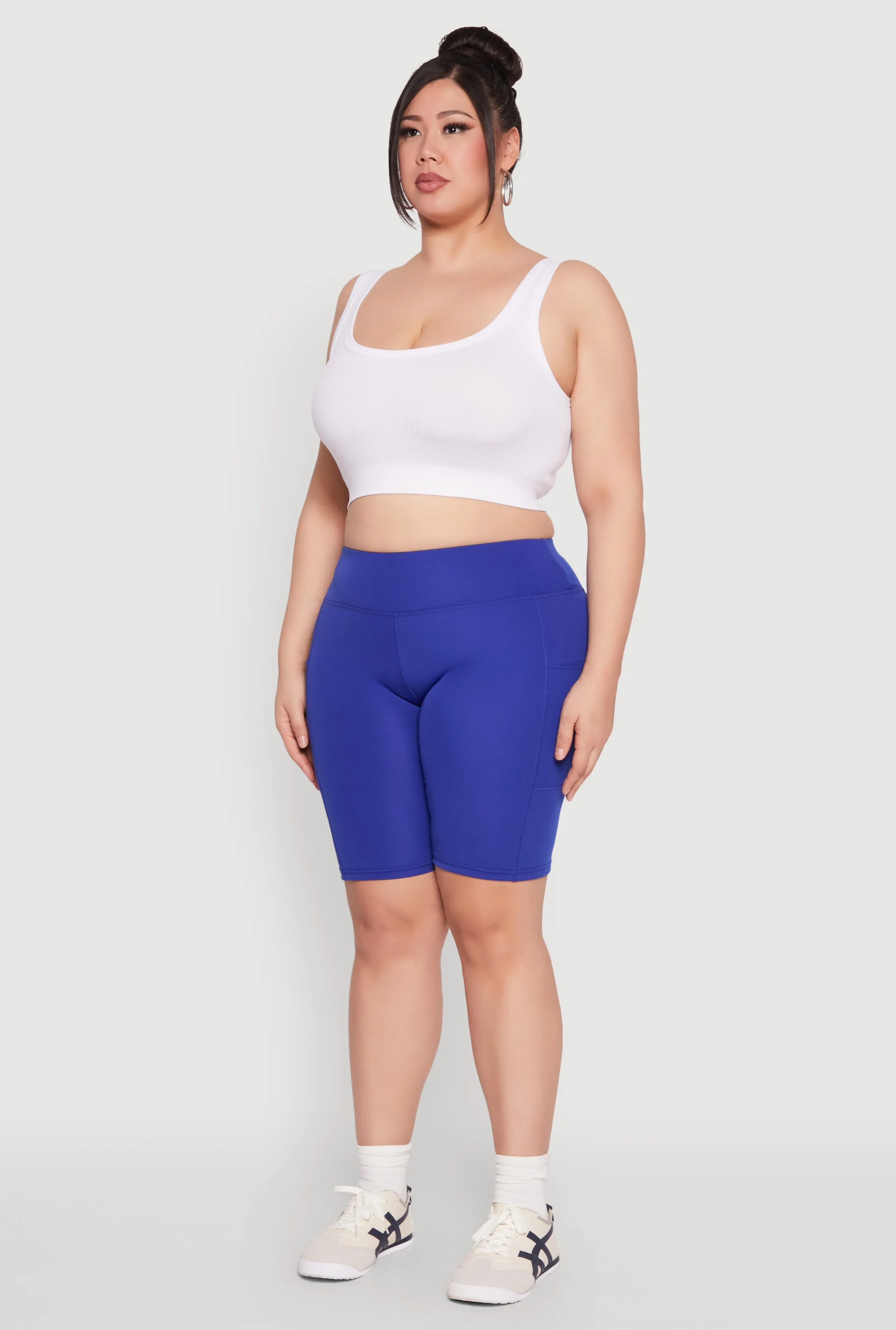 Plus Size Cell Phone Pocket Biker Shorts sold by Rainbow product image thumbnail 3