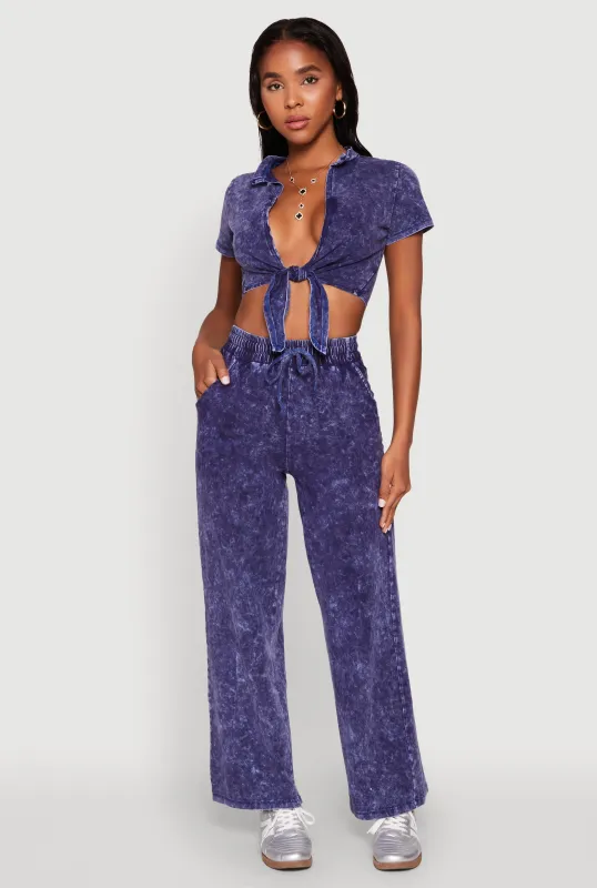 Mineral Wash Straight Leg Sweatpants sold by Rainbow