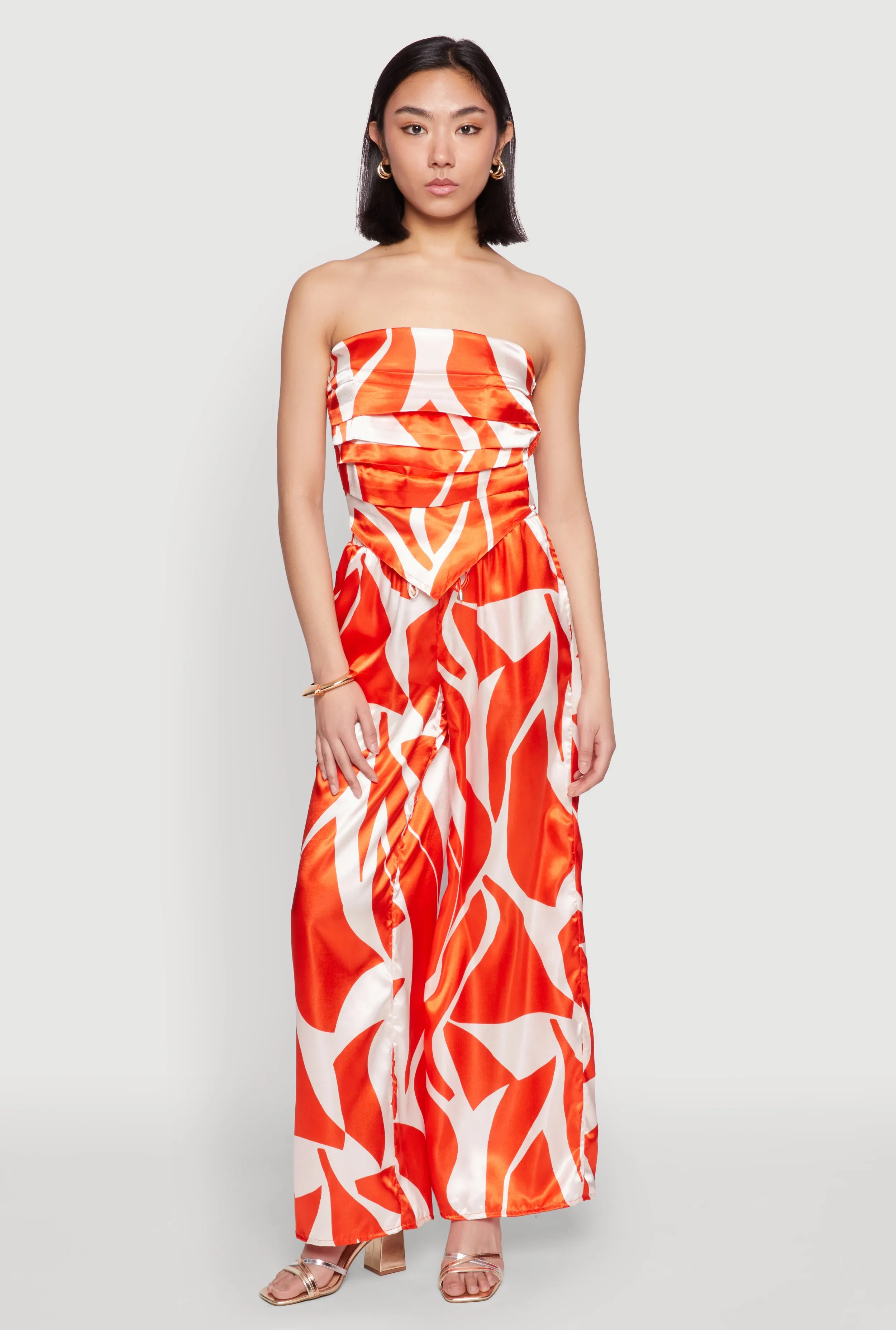 Patterned Satin Strapless Top sold by Rainbow product image thumbnail 3