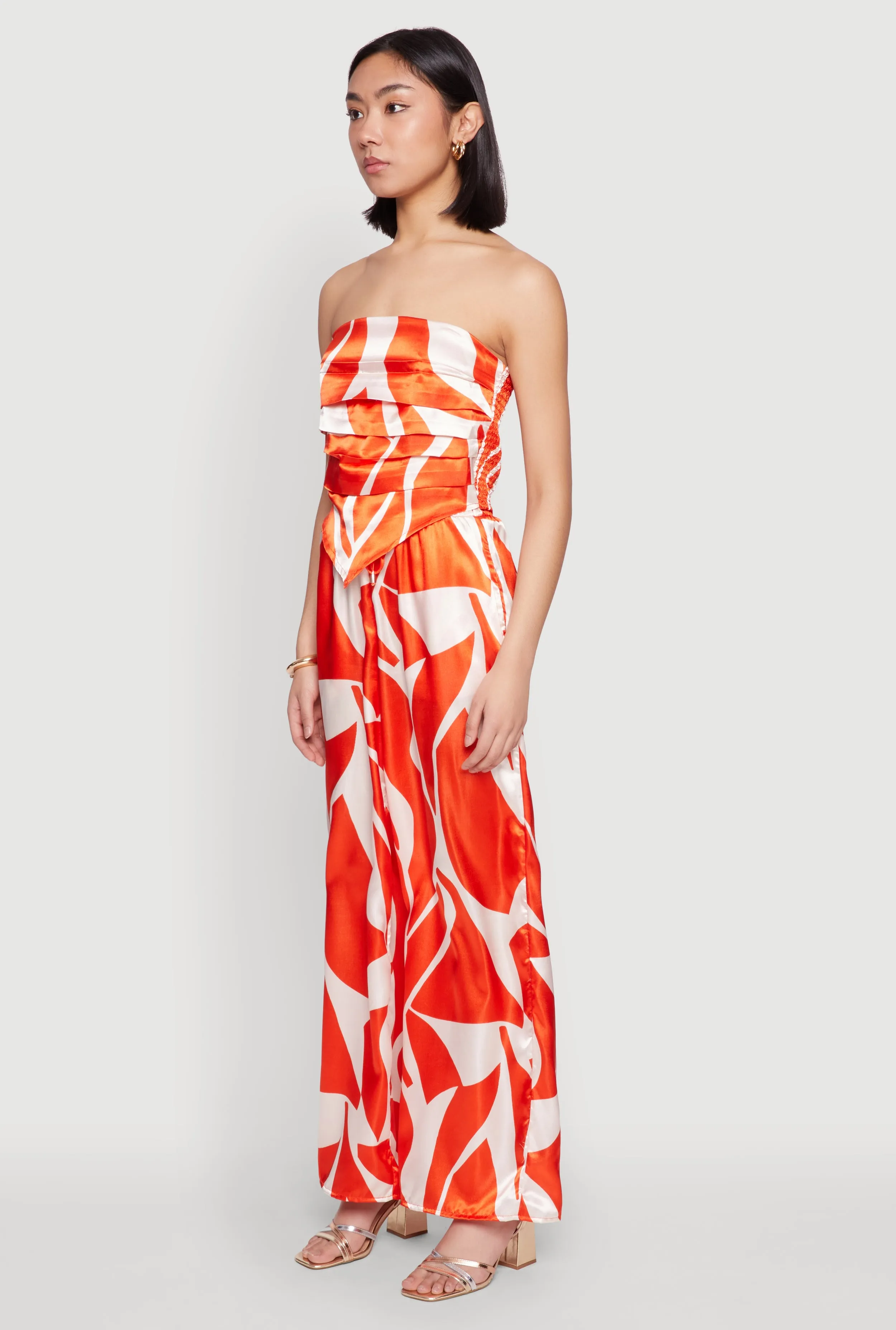 Patterned Satin Strapless Top sold by Rainbow product image thumbnail 5