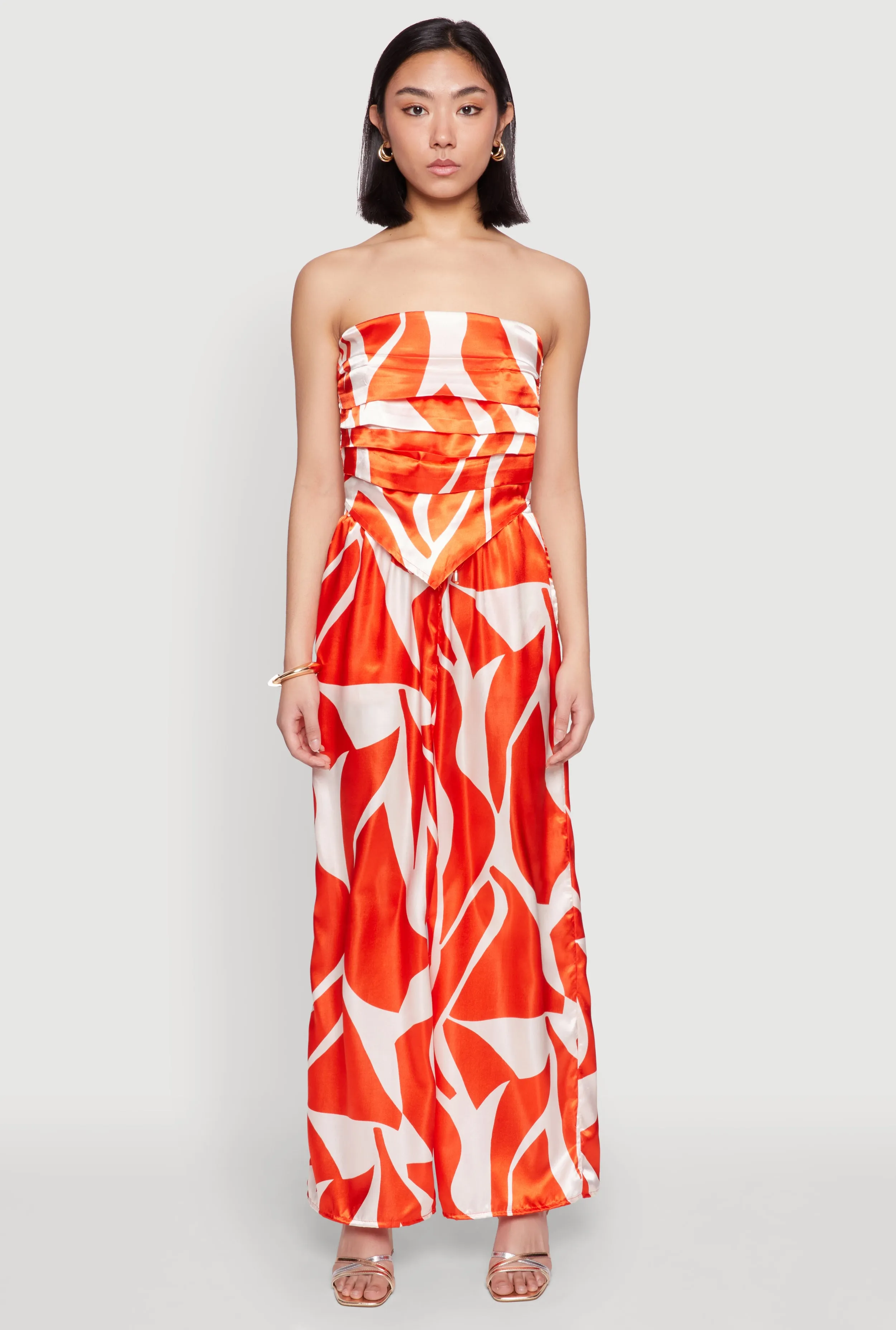 Patterned Satin Strapless Top sold by Rainbow product image thumbnail 2