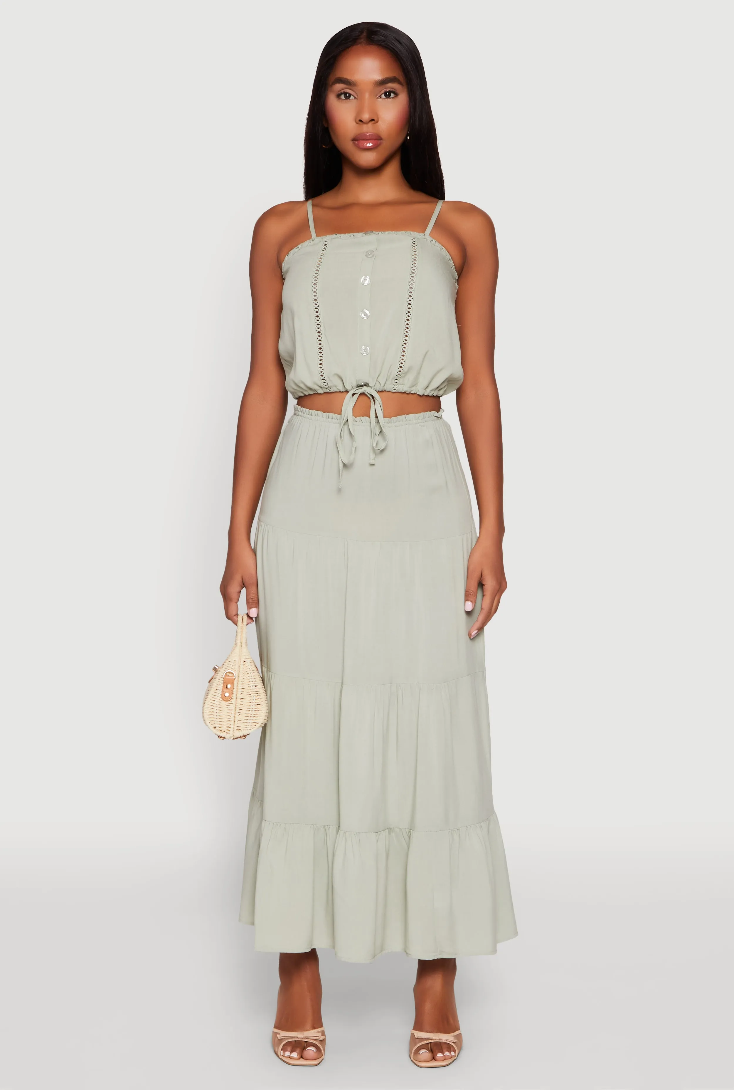 Almost Famous High Waist Tiered Skirt sold by Rainbow product image thumbnail 2