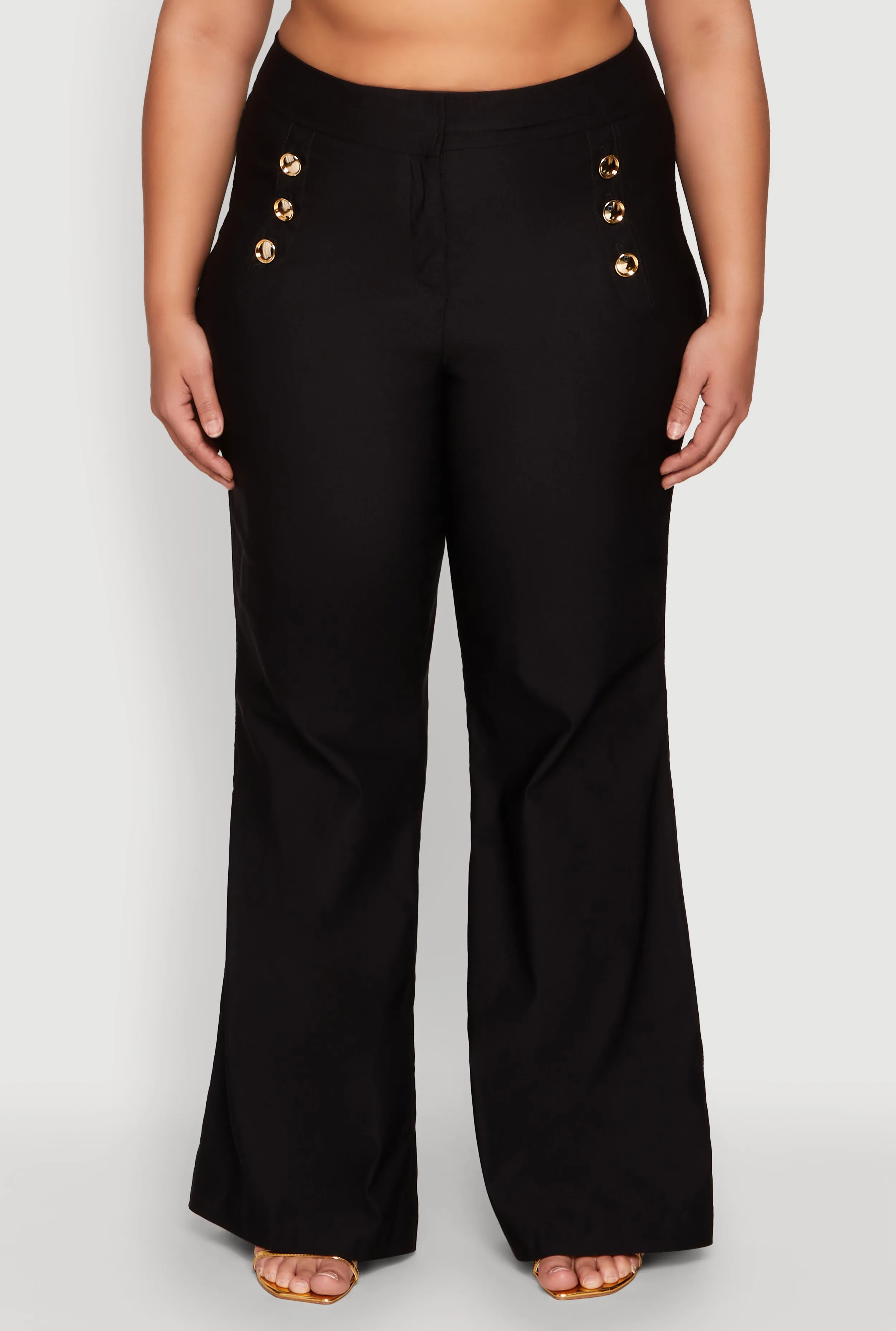 Plus Size Flared Pull On Dress Pants sold by Rainbow product image thumbnail 3