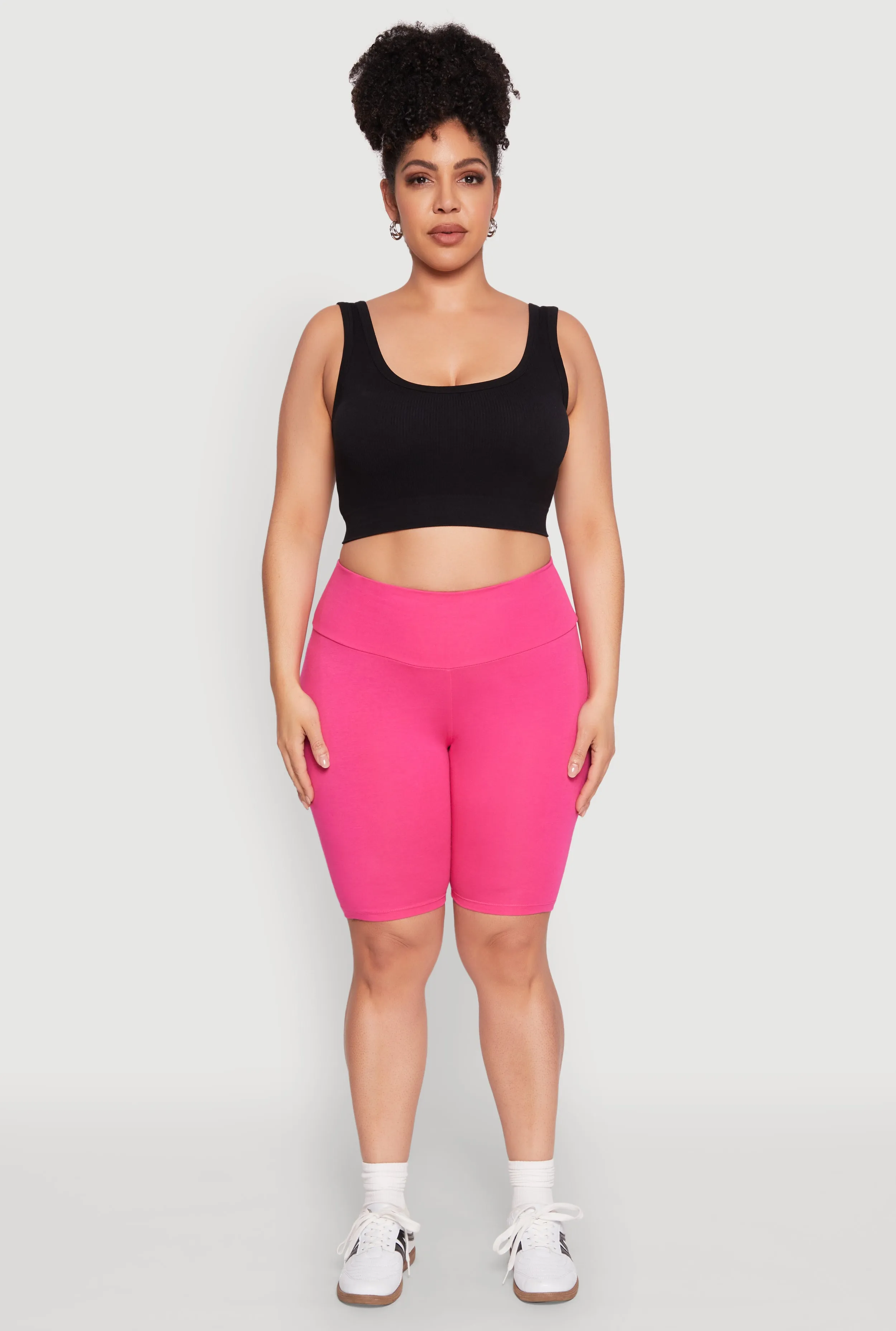 Plus Size Ambiance High Waisted Bike Shorts sold by Rainbow product image thumbnail 2