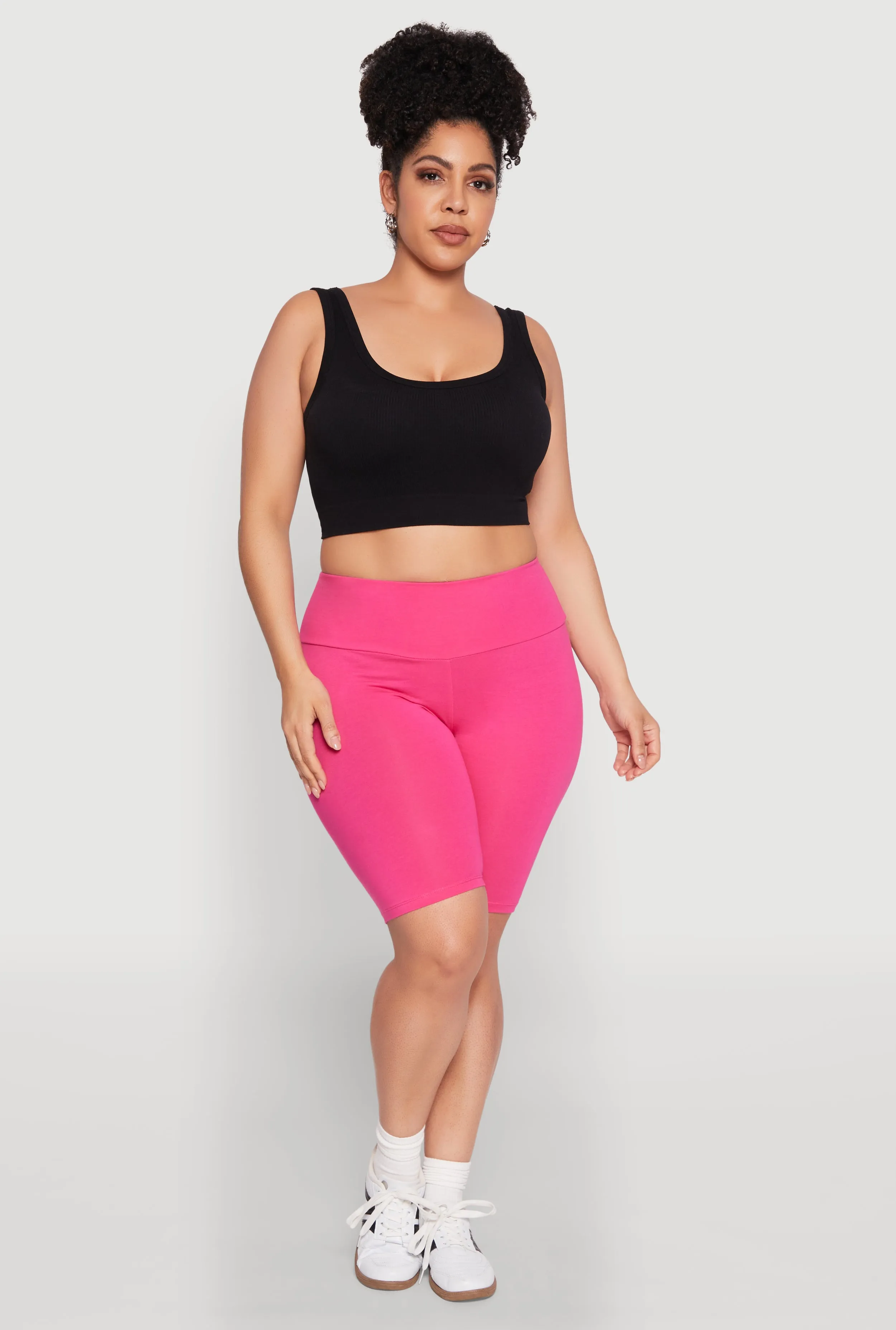 Plus Size Ambiance High Waisted Bike Shorts sold by Rainbow