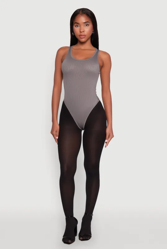 Daisy Basic Ribbed Knit Tank Bodysuit sold by Rainbow